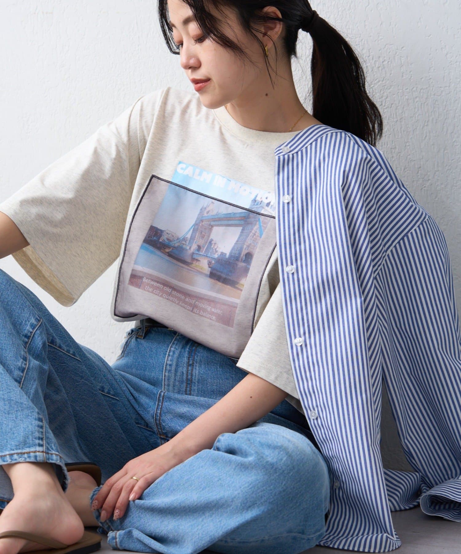 CIAOPANIC TYPY(チャオパニックティピー) オーガンジーシアードッキングプリントTEE