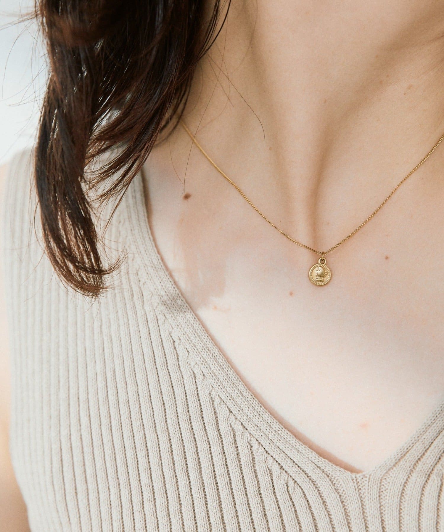 RIVE DROITE(リヴドロワ) 【R.good（アールドットグッド）】ミニコインショートネックレス