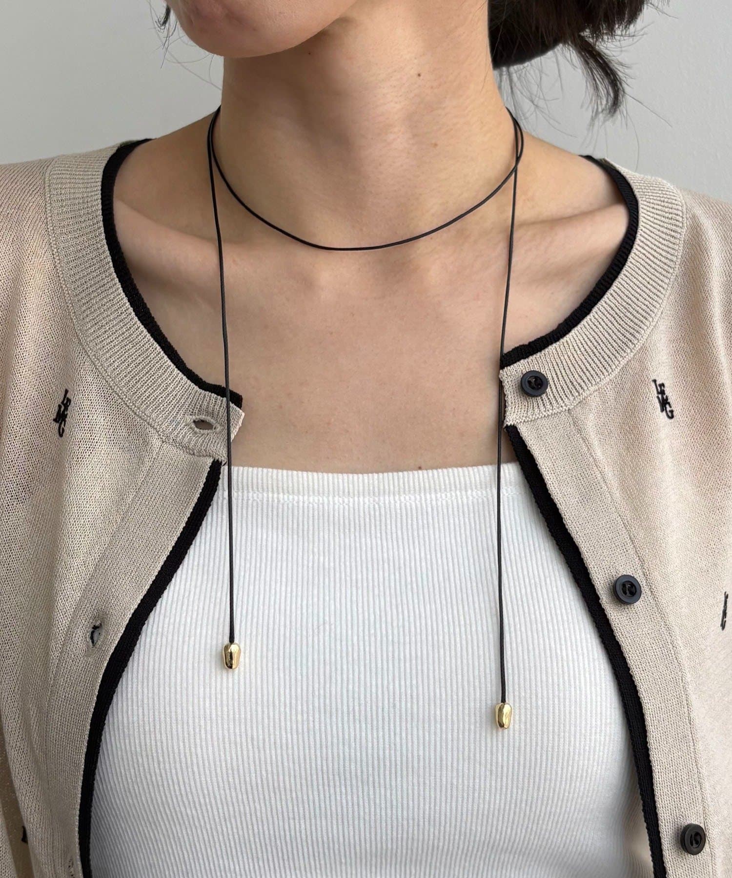 CAPRICIEUX LE'MAGE(カプリシュレマージュ) 〈GOLDY/ゴールディ〉ドロップコードチョーカー