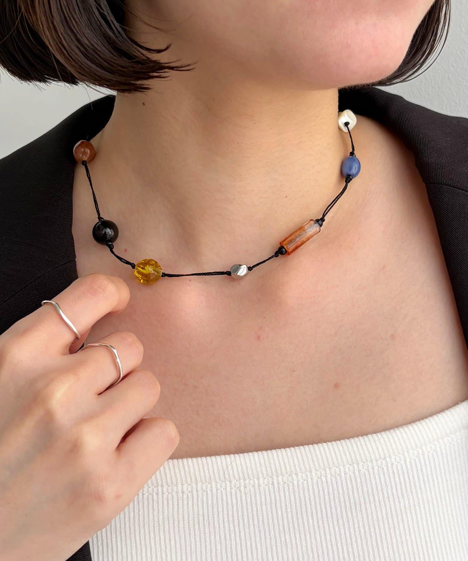 CAPRICIEUX LE'MAGE(カプリシュレマージュ) 〈GOLDY/ゴールディ〉マルチストーンネックレス