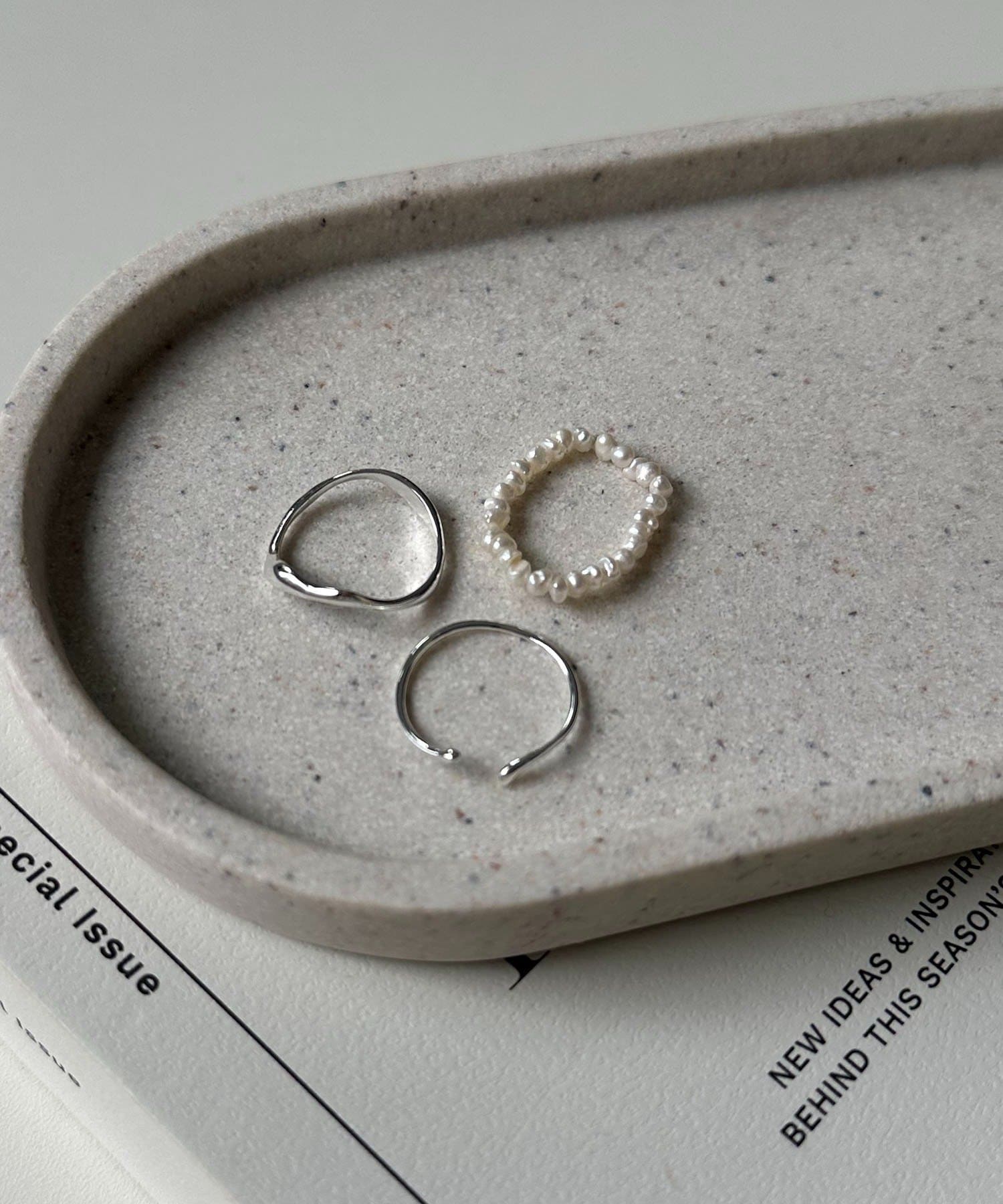 CAPRICIEUX LE'MAGE(カプリシュレマージュ) 〈GOLDY/ゴールディ〉淡水パール3SETリング