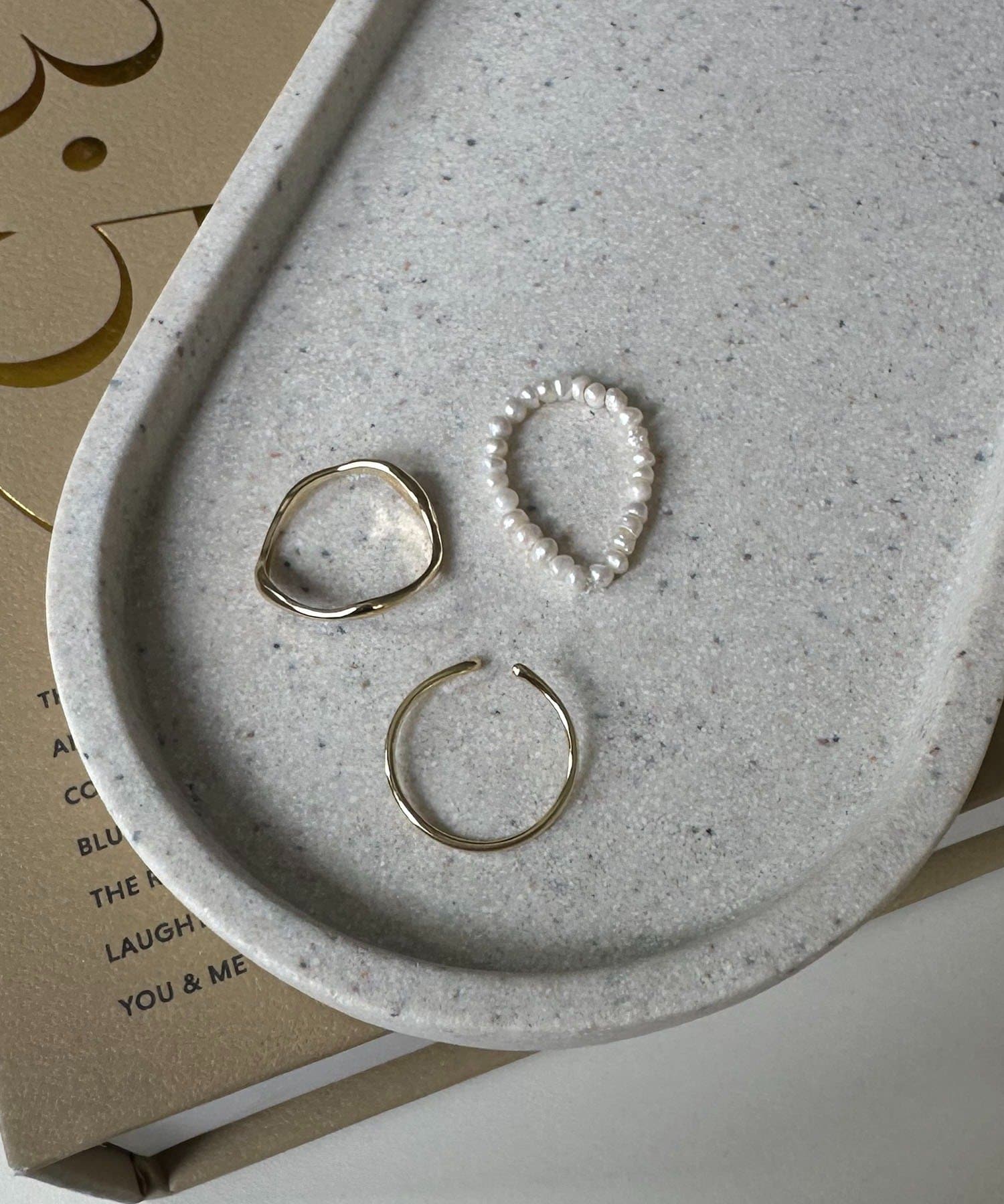 CAPRICIEUX LE'MAGE(カプリシュレマージュ) 〈GOLDY/ゴールディ〉淡水パール3SETリング