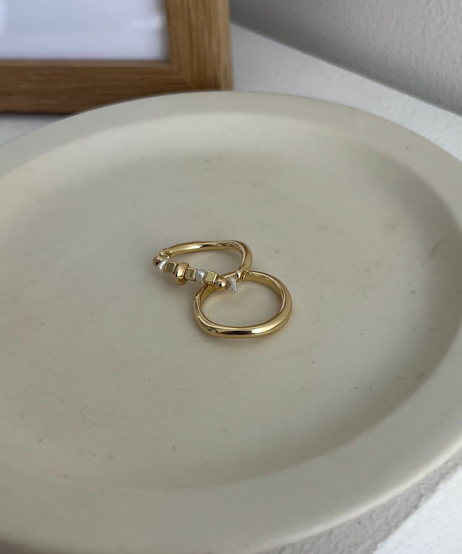 CAPRICIEUX LE'MAGE(カプリシュレマージュ) 〈GOLDY/ゴールディ〉ビーズMIX2SETリング