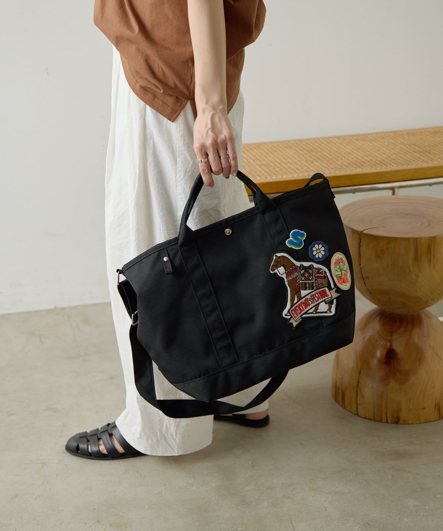 ear PAPILLONNER(イア パピヨネ) sampo×earコラボポリキャントートバッグ《A4サイズ対応》