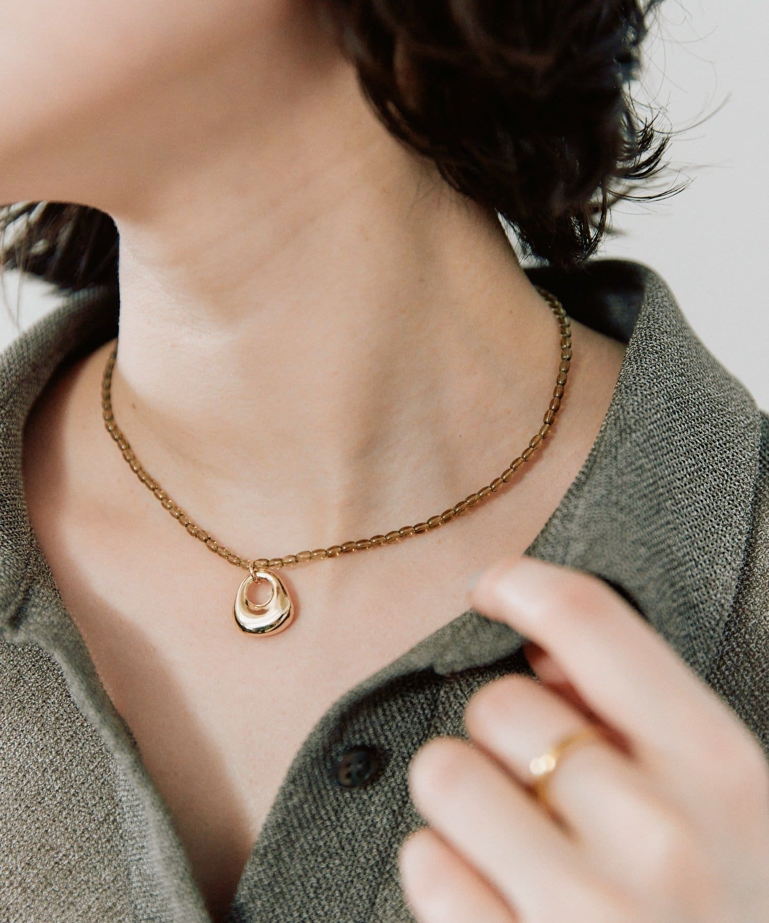 RIVE DROITE(リヴドロワ) 予約【こなれ感抜群】ビーズ×モチーフネックレス