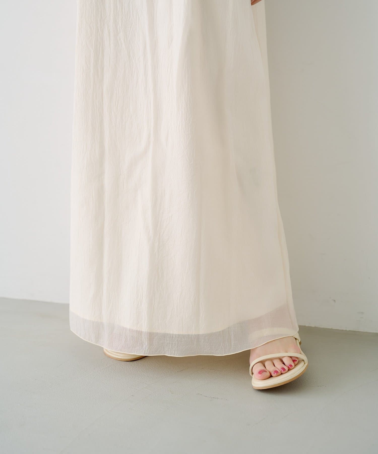 Kastane(カスタネ) 【低身長サイズ/2サイズ展開/前後2WAY】プリーツワッシャーワンピース