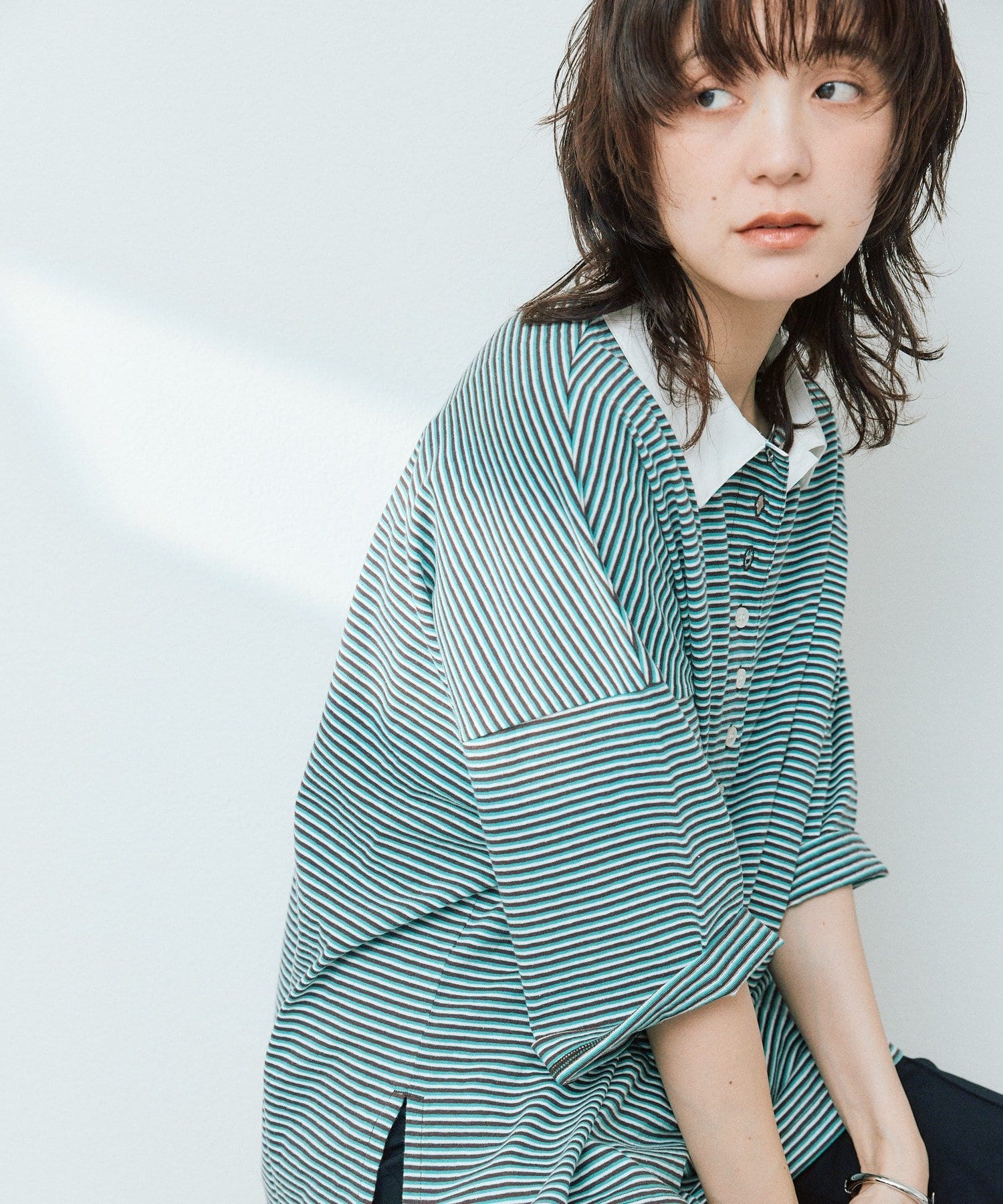 RIVE DROITE(リヴドロワ) 予約【レトロな雰囲気に】マルチボーダーポロ