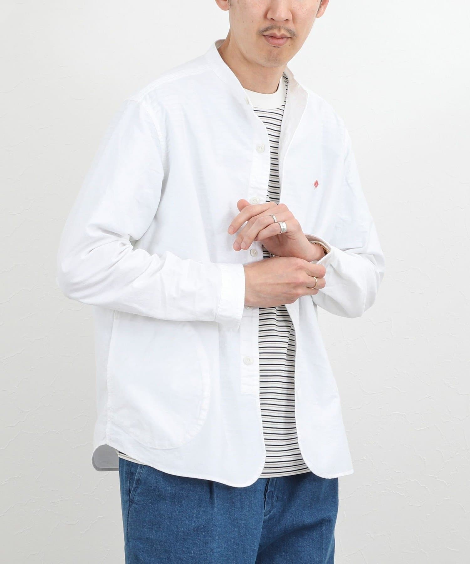 NOLLEY'S(ノーリーズ) 【DANTON】DT-B0280SOX　BAND COLLAR SHIRT LS