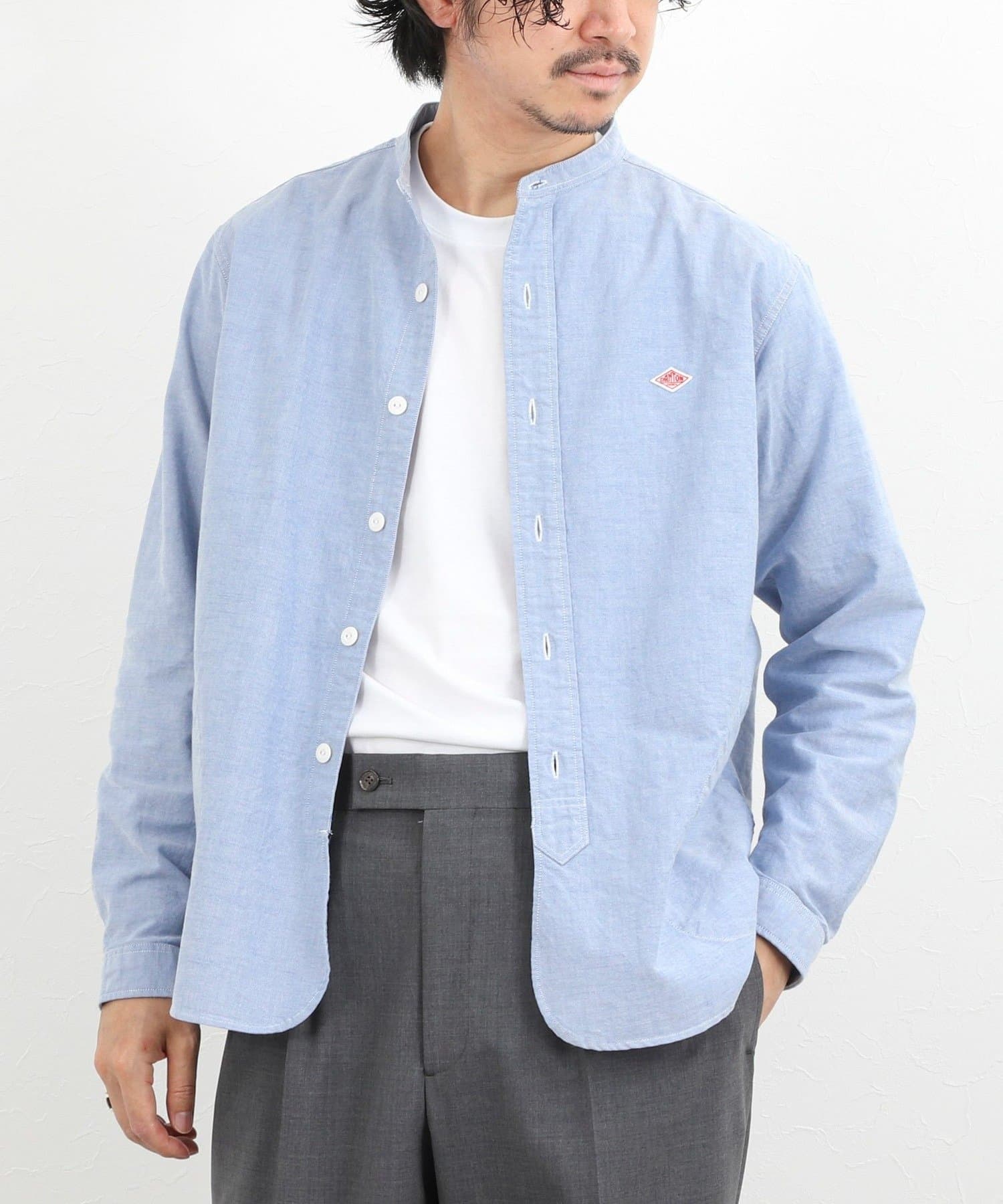 NOLLEY'S(ノーリーズ) 【DANTON】DT-B0280SOX　BAND COLLAR SHIRT LS
