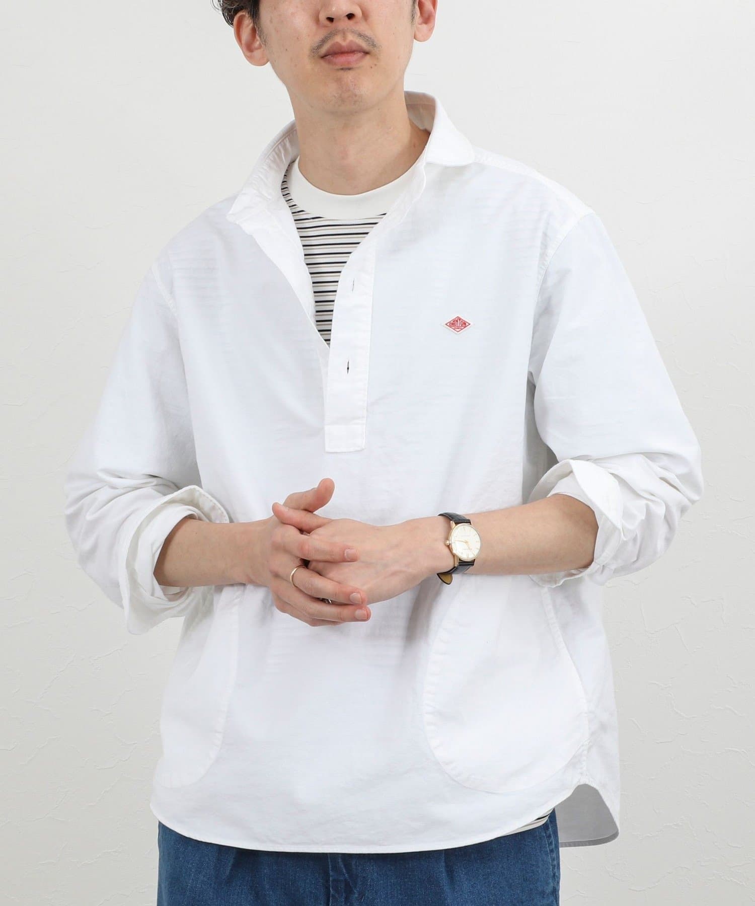 NOLLEY'S(ノーリーズ) 【DANTON】ROUND COLLAR P.O SHIRT LS