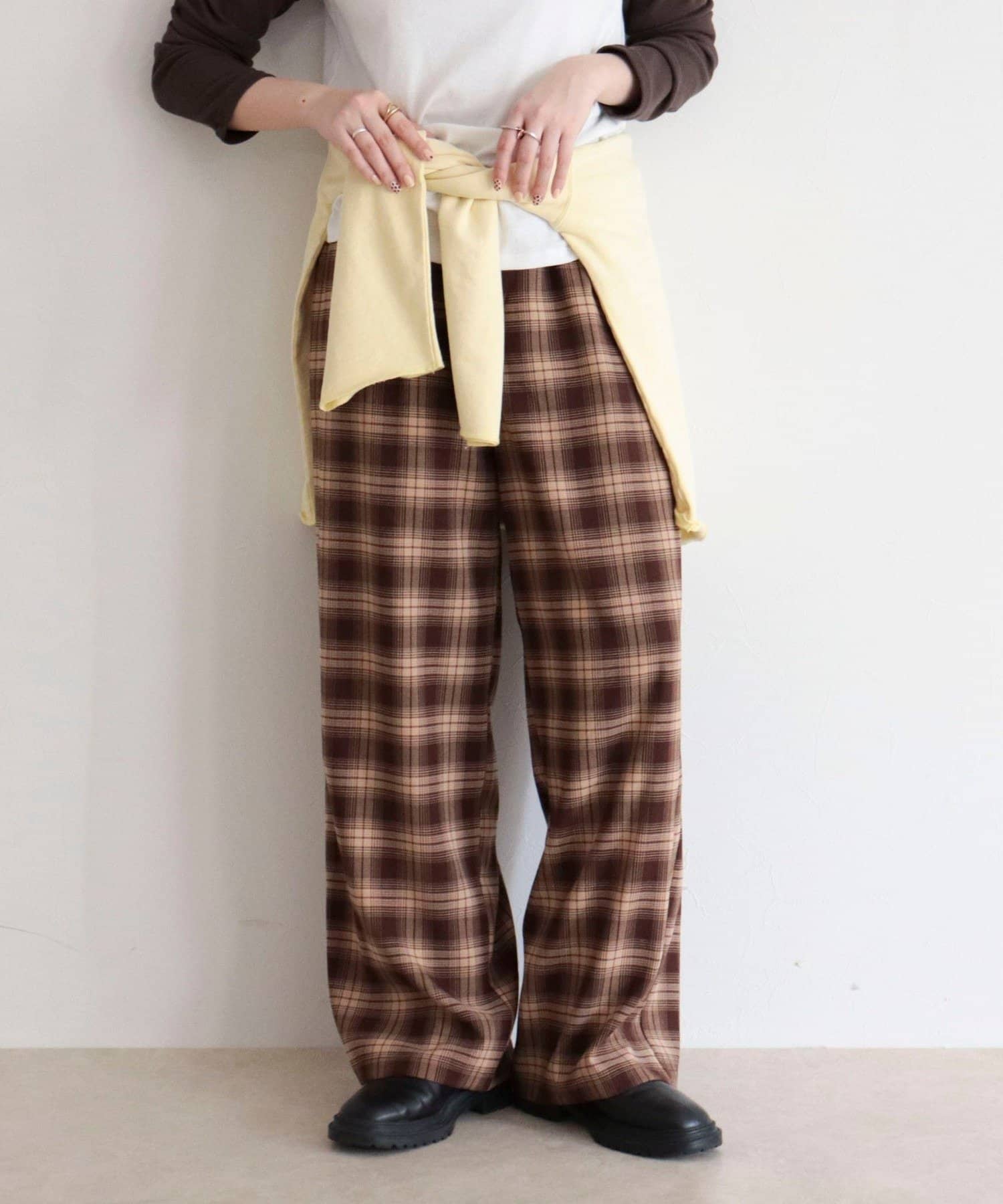 FREDY & GLOSTER(フレディ アンド グロスター) チェック柄ワイドパンツ