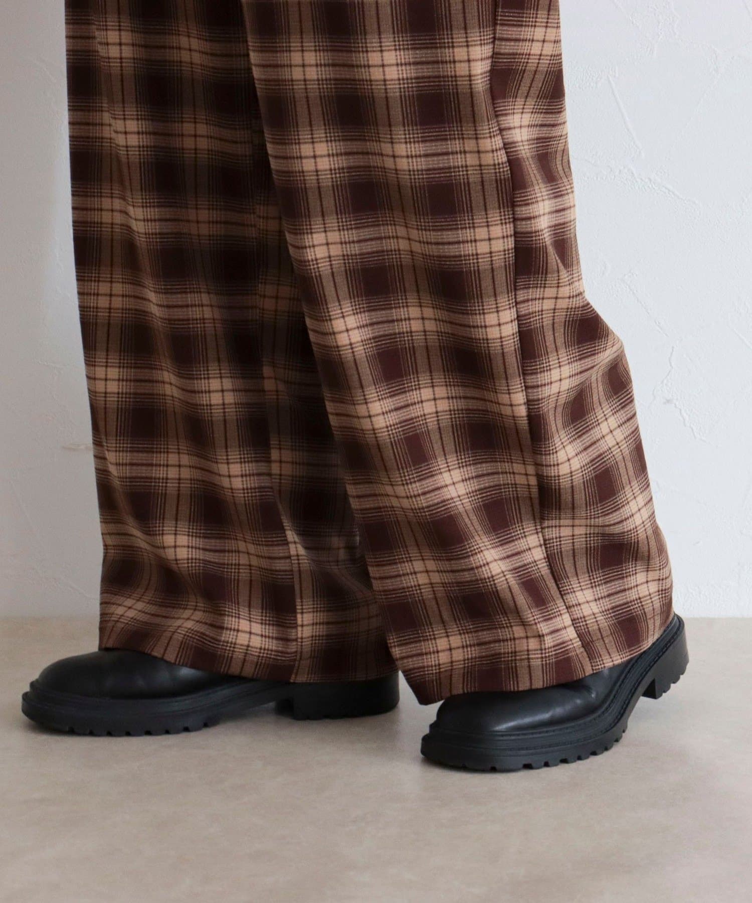 FREDY & GLOSTER(フレディ アンド グロスター) チェック柄ワイドパンツ