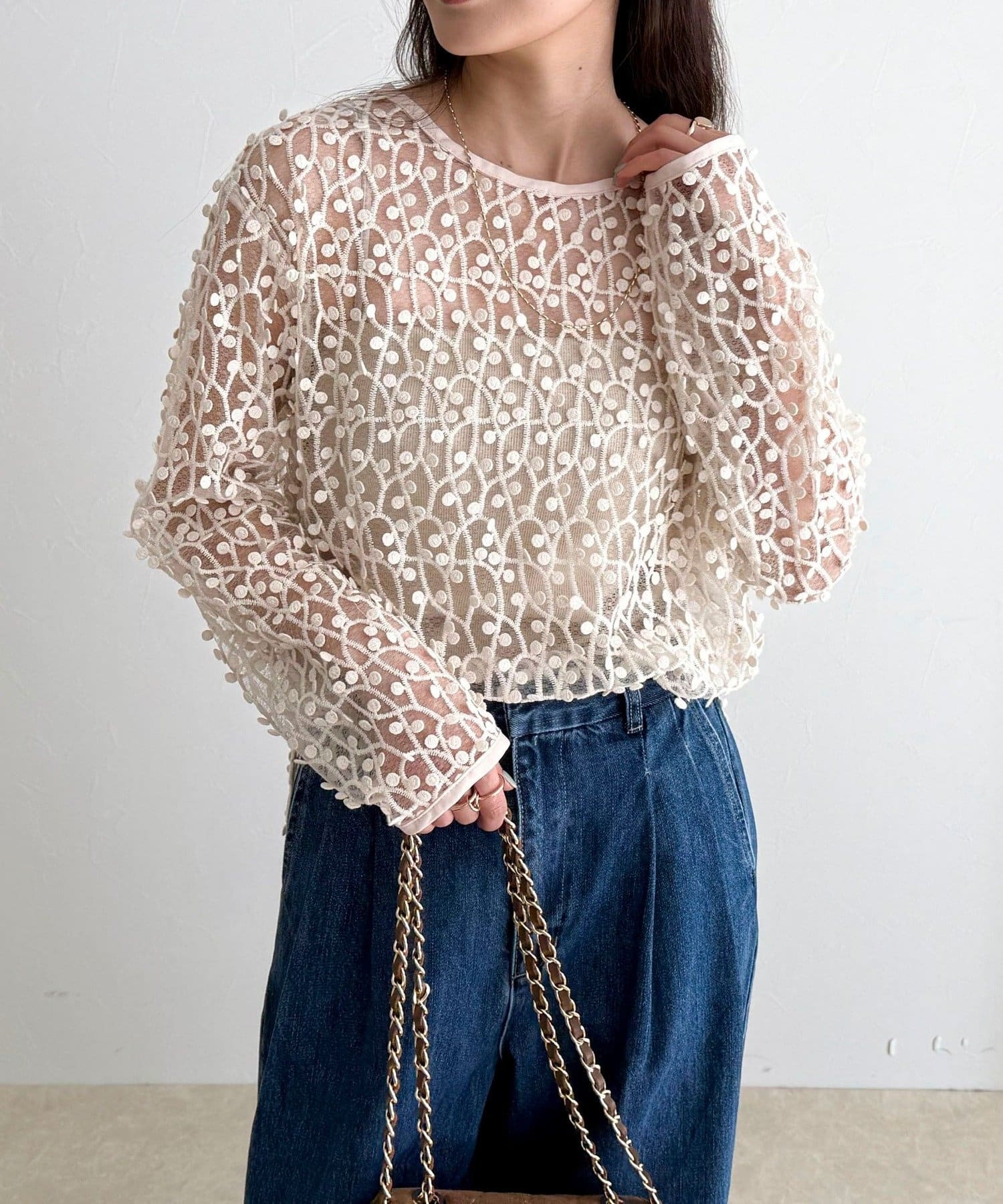 FREDY & GLOSTER(フレディ アンド グロスター) フォーカスドット刺繍プルオーバー