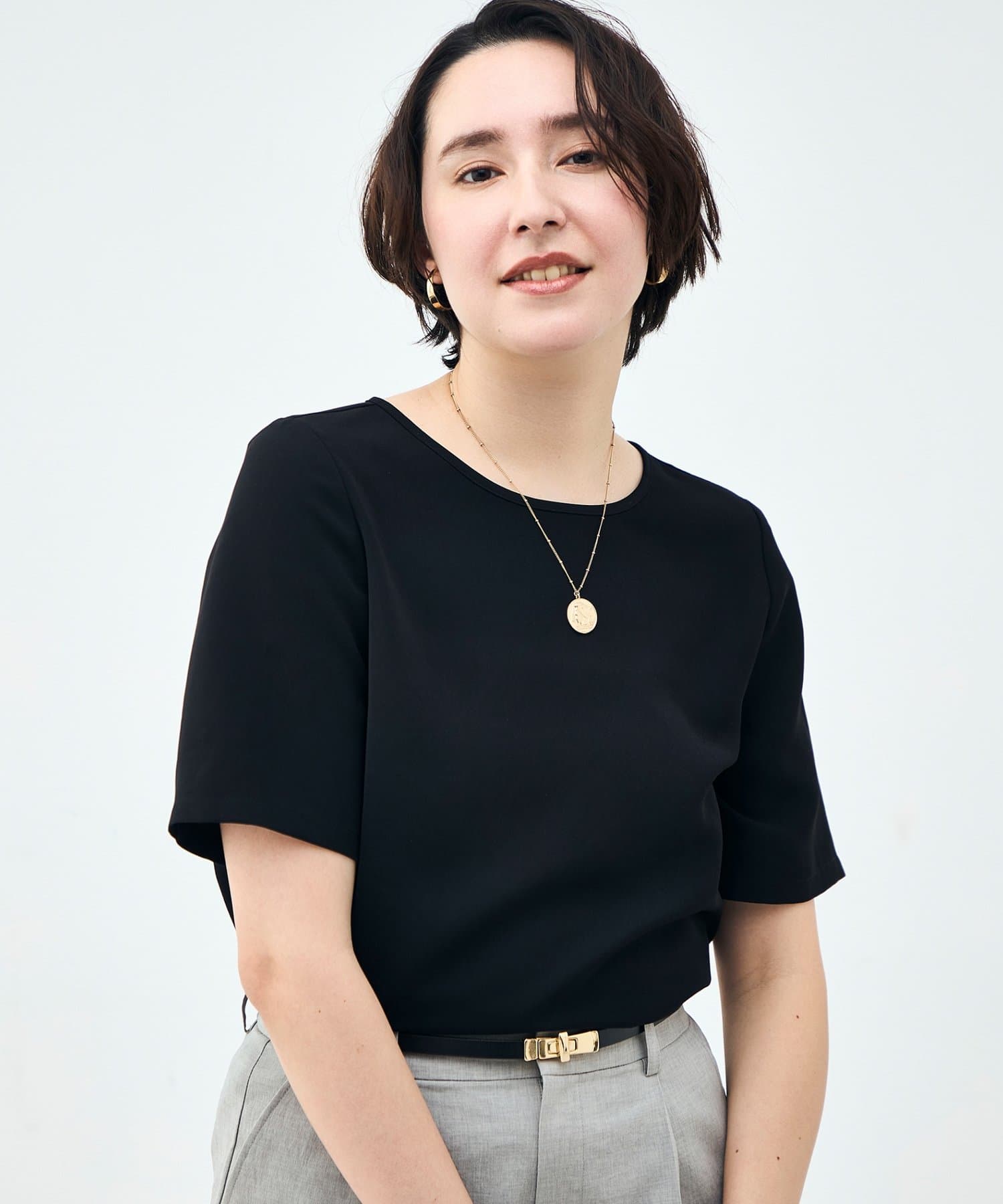 NOLLEY'S(ノーリーズ) ウォッシャブルダブルクロスＴブラウス