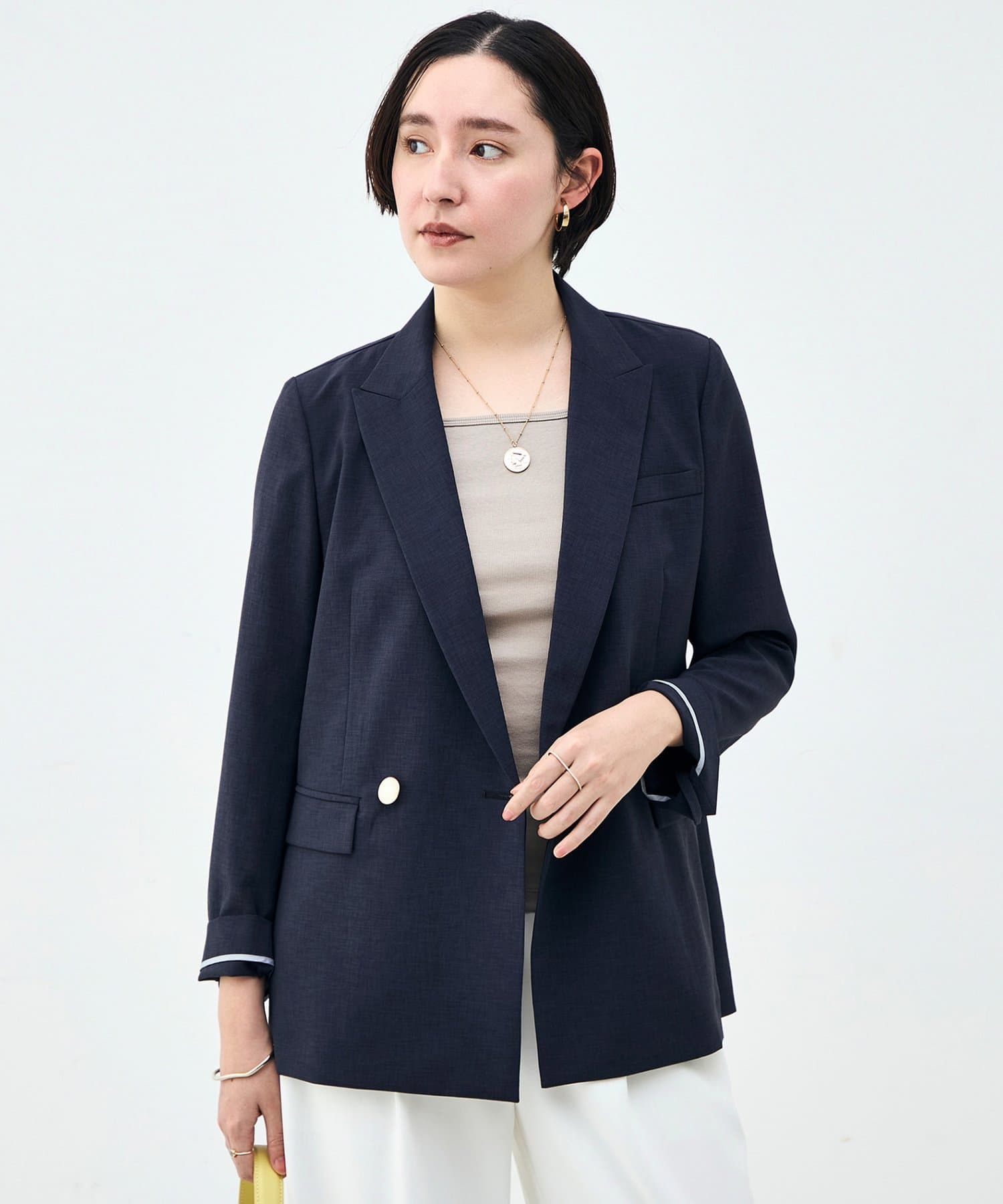 NOLLEY'S(ノーリーズ) 《セットアップ対応》ウォッシャブルブリーザブルシャンブレーダブルジャケット