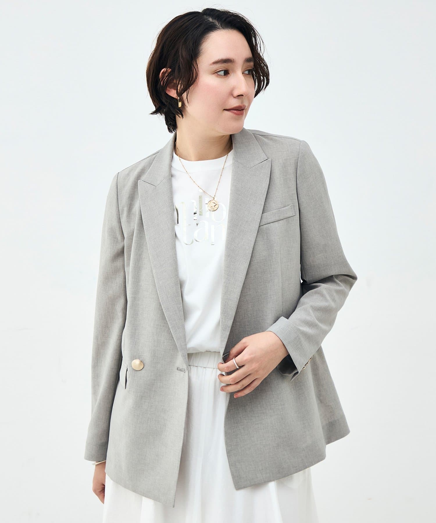 NOLLEY'S(ノーリーズ) 《セットアップ対応》ウォッシャブルブリーザブルシャンブレーダブルジャケット