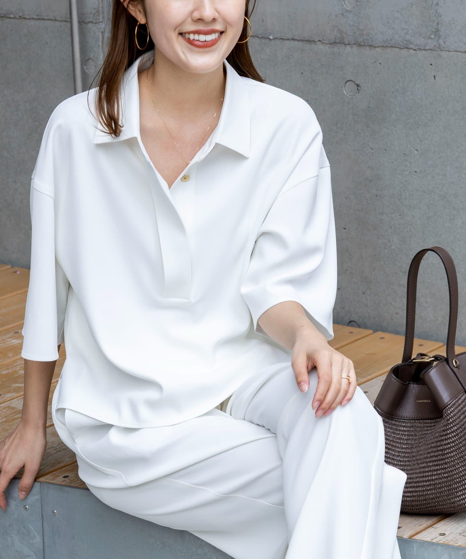 NOLLEY'S(ノーリーズ) 《セットアップ対応》ウォッシャブルイージーツイルシャツ