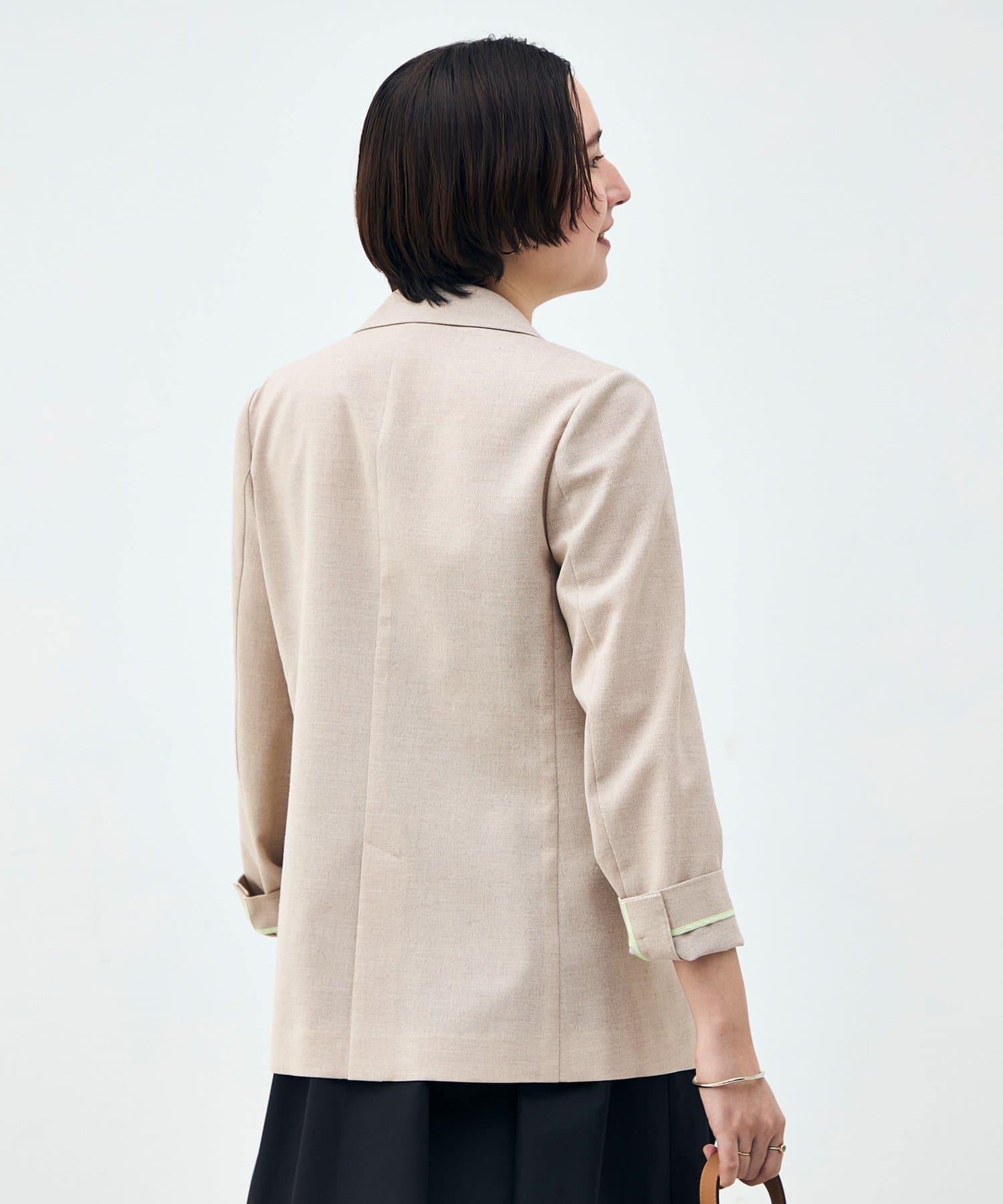 NOLLEY'S(ノーリーズ) ウォッシャブル麻調スラブWジャケット