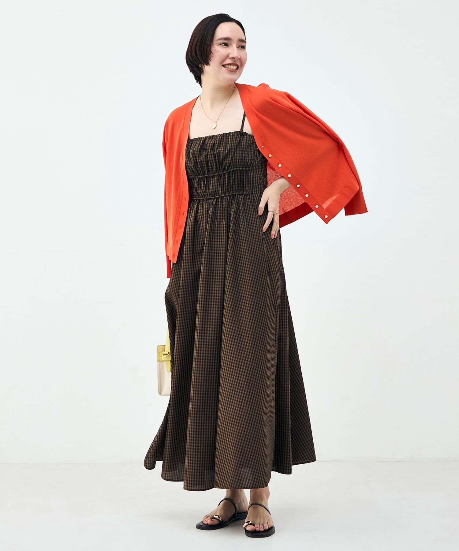 NOLLEY'S(ノーリーズ) ウォッシャブル2WAYギャザーキャミワンピース