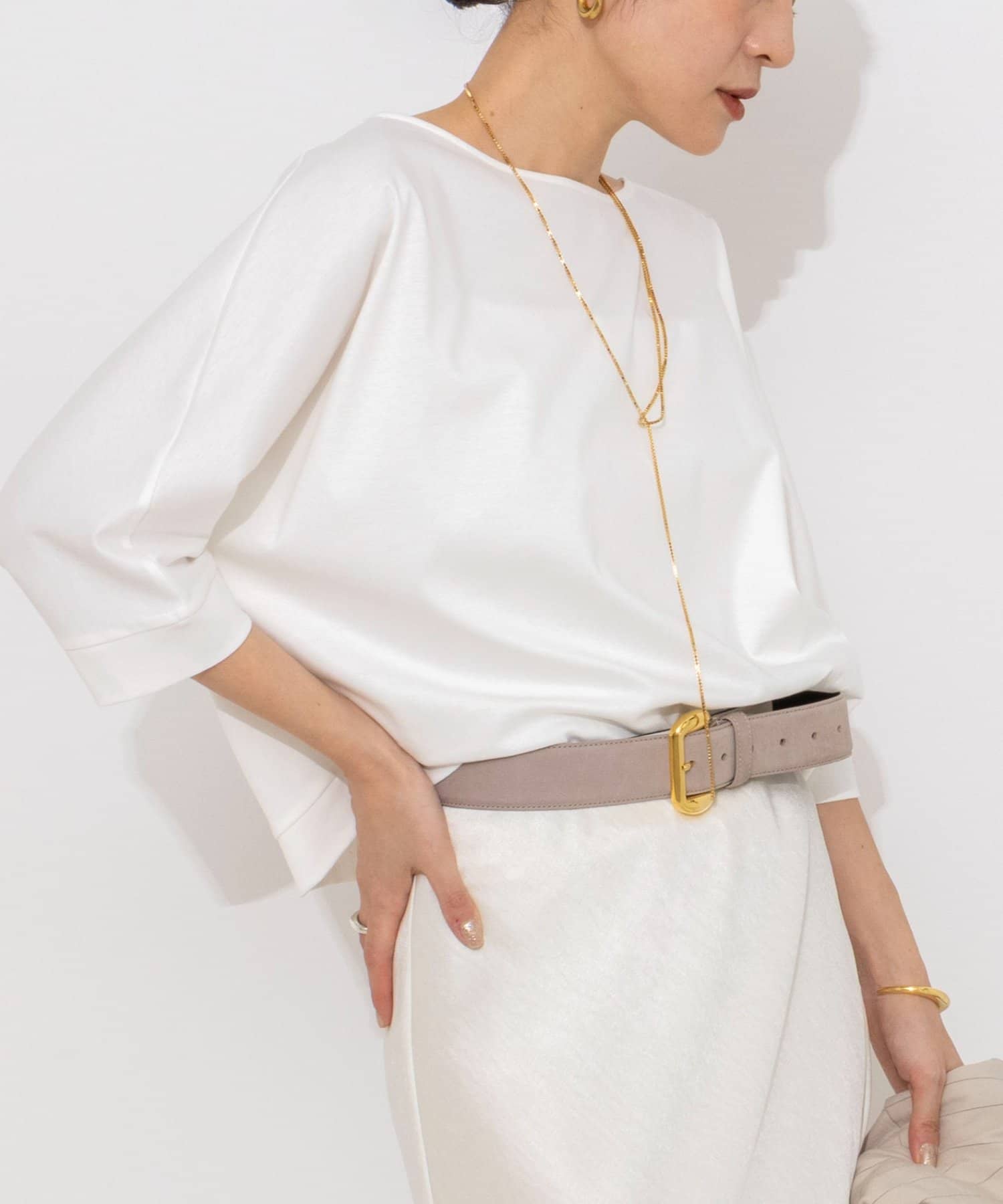 NOLLEY'S(ノーリーズ) ウォッシャブルドルマンTシャツ