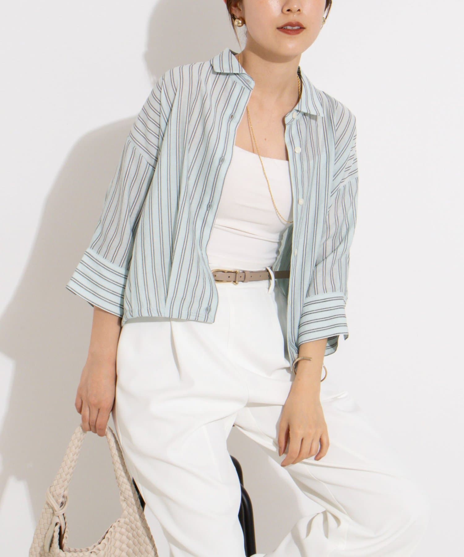 NOLLEY'S(ノーリーズ) 《手洗い可能》ウォッシャブルドロストシャツ