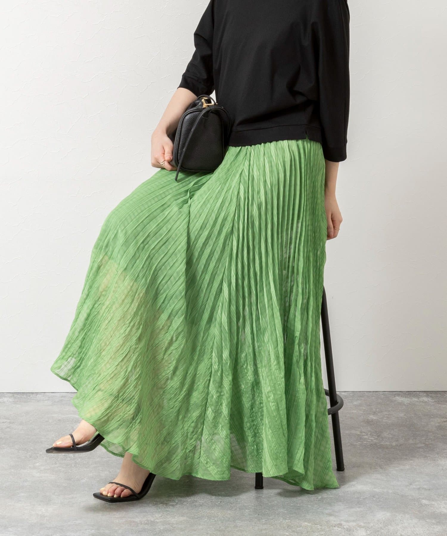 NOLLEY'S(ノーリーズ) 【WEB限定】ウォッシャブルシアーチェックプリーツスカート