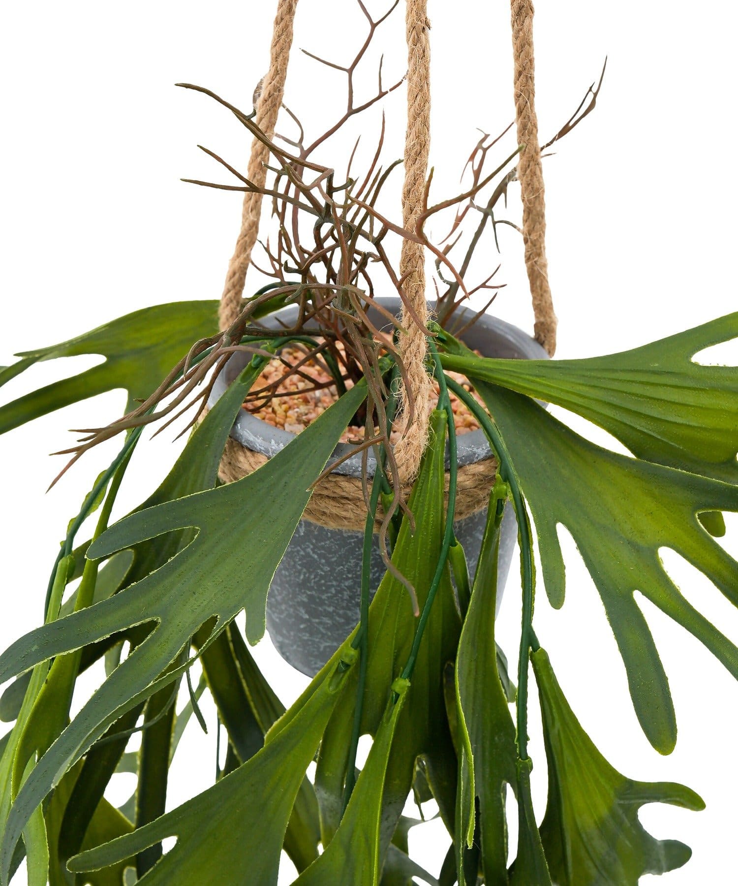 salut!(サリュ) フェイクグリーンハンギングポットコウモリラン