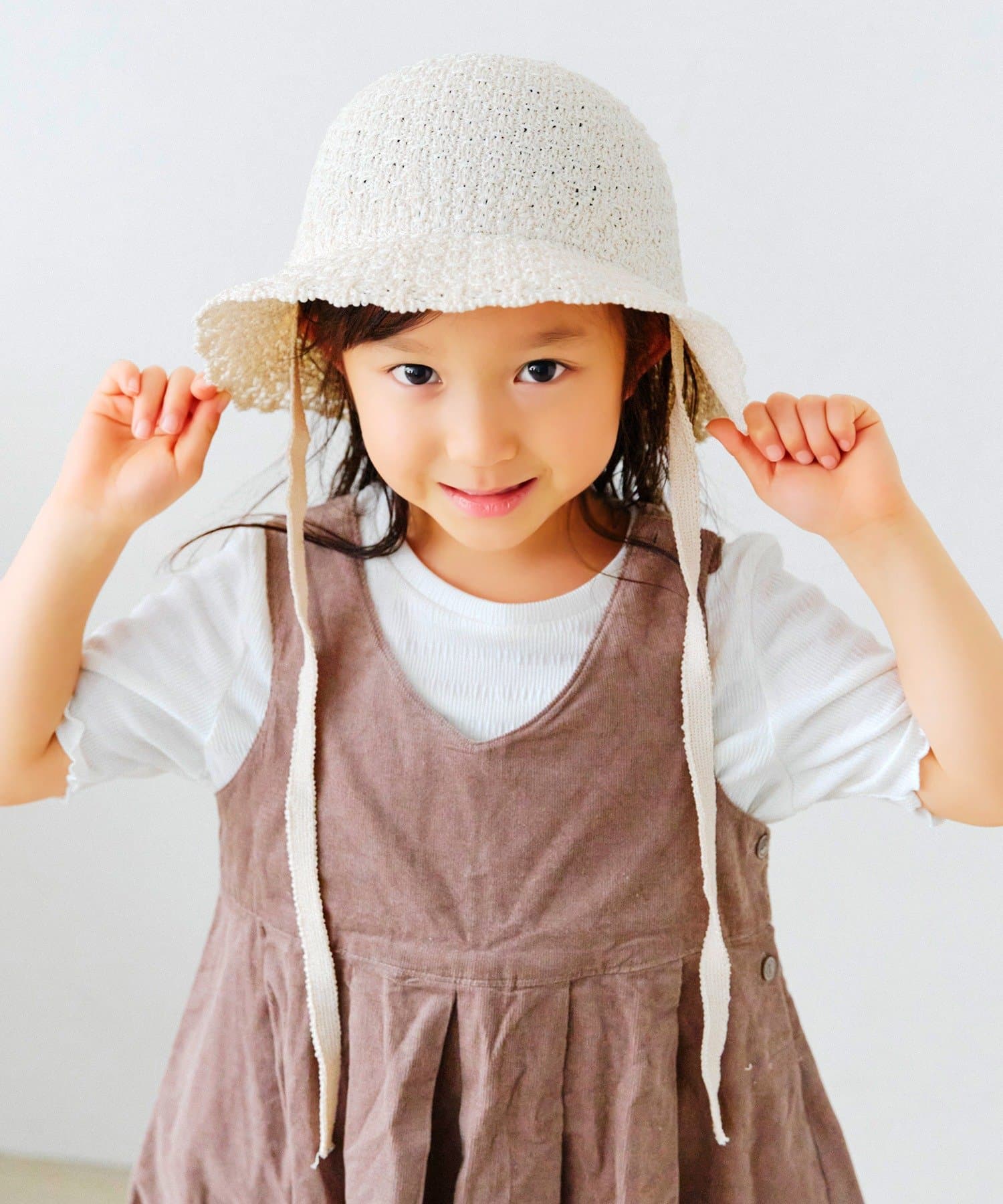 salut!(サリュ) キッズレース編みバケットハット