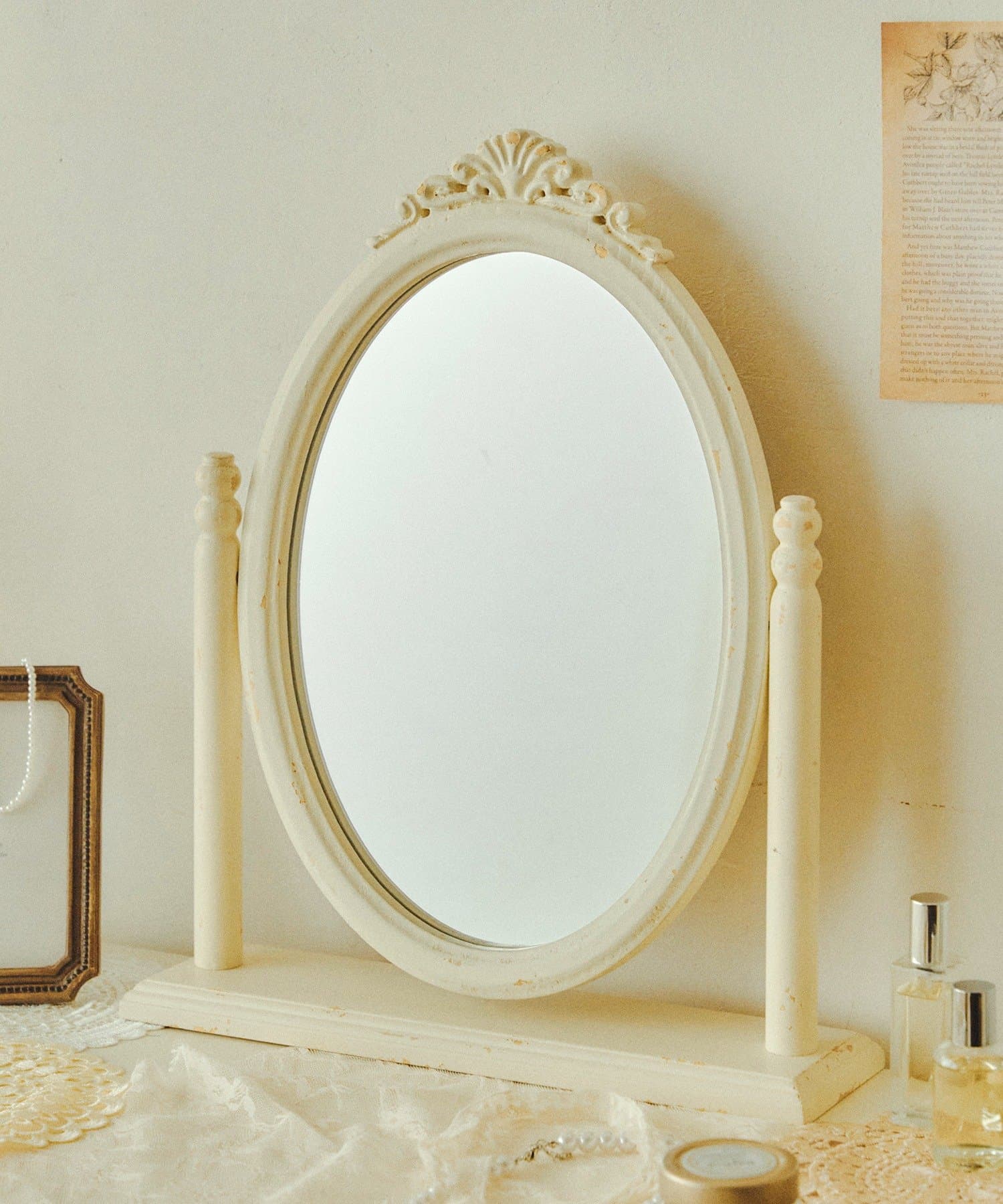 salut!(サリュ) 《WEB限定商品》ビンテージ卓上ミラー／French Vintage