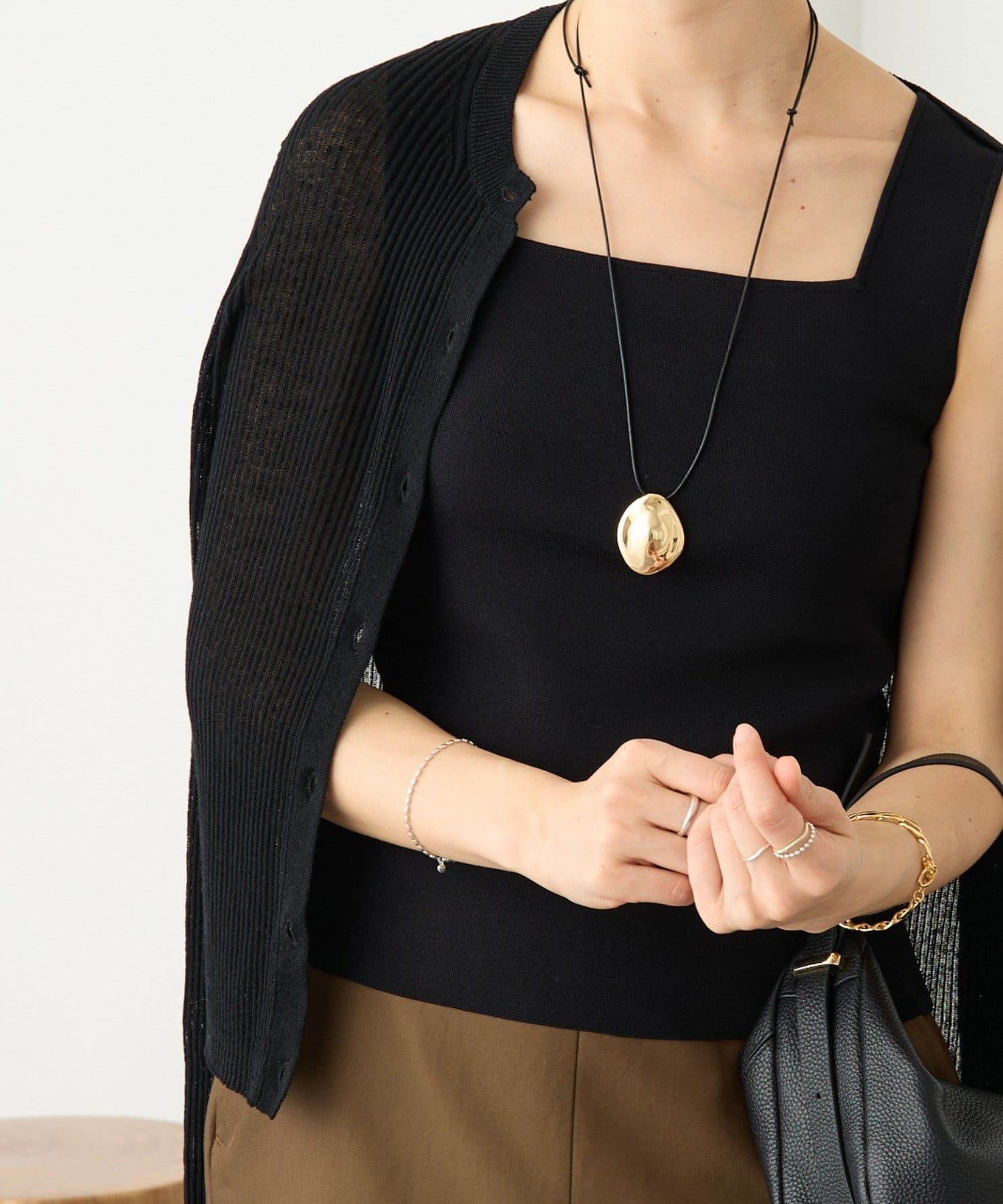 RIVE DROITE(リヴドロワ) 予約【接触冷感機能付き】クールタッチ2wayニットタンクトップ