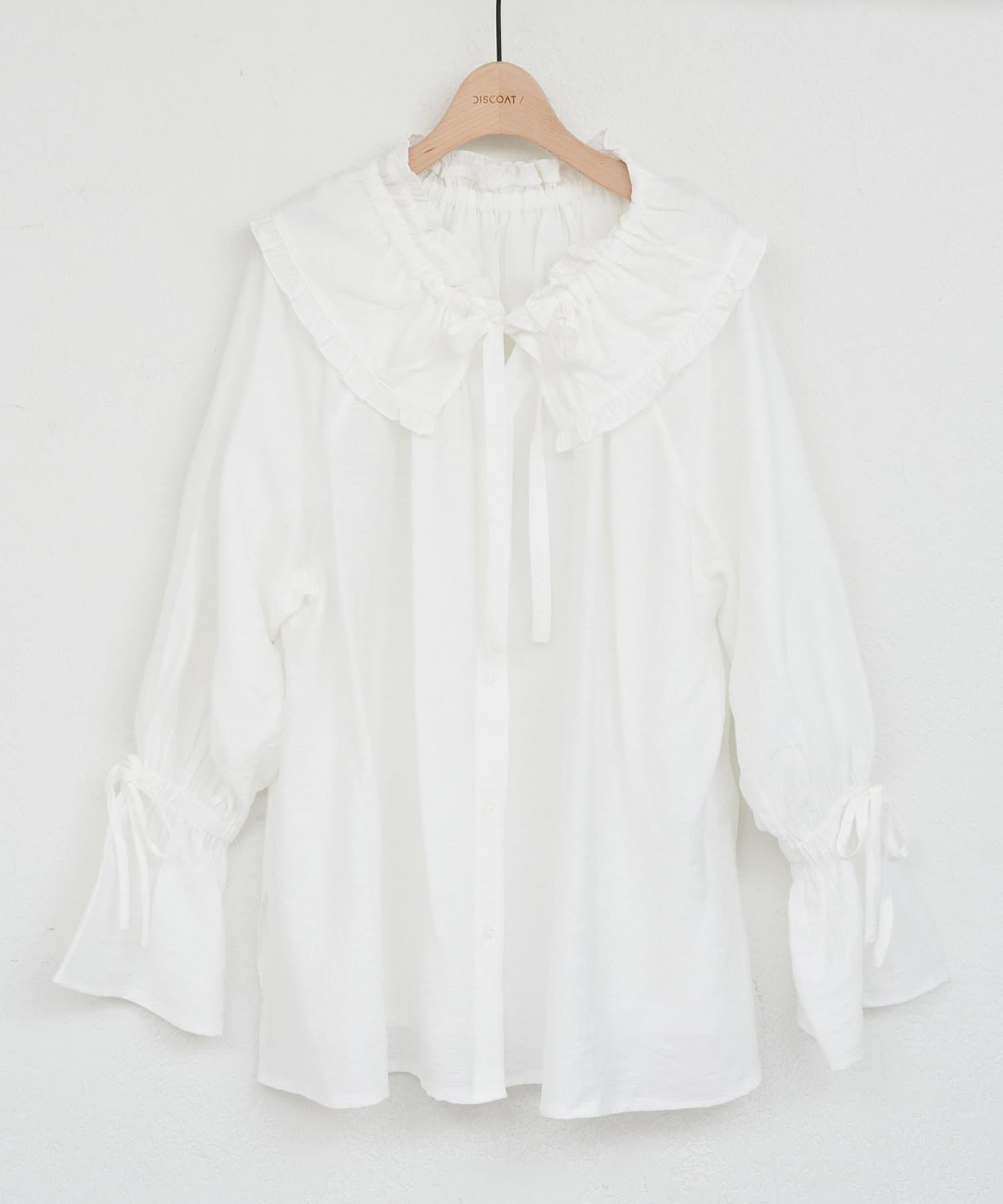 DISCOAT(ディスコート) 【umm.】襟フリルシャツ
