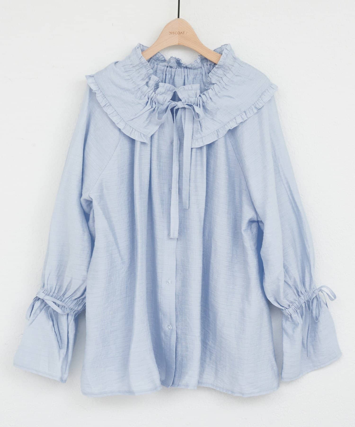 DISCOAT(ディスコート) 【umm.】襟フリルシャツ