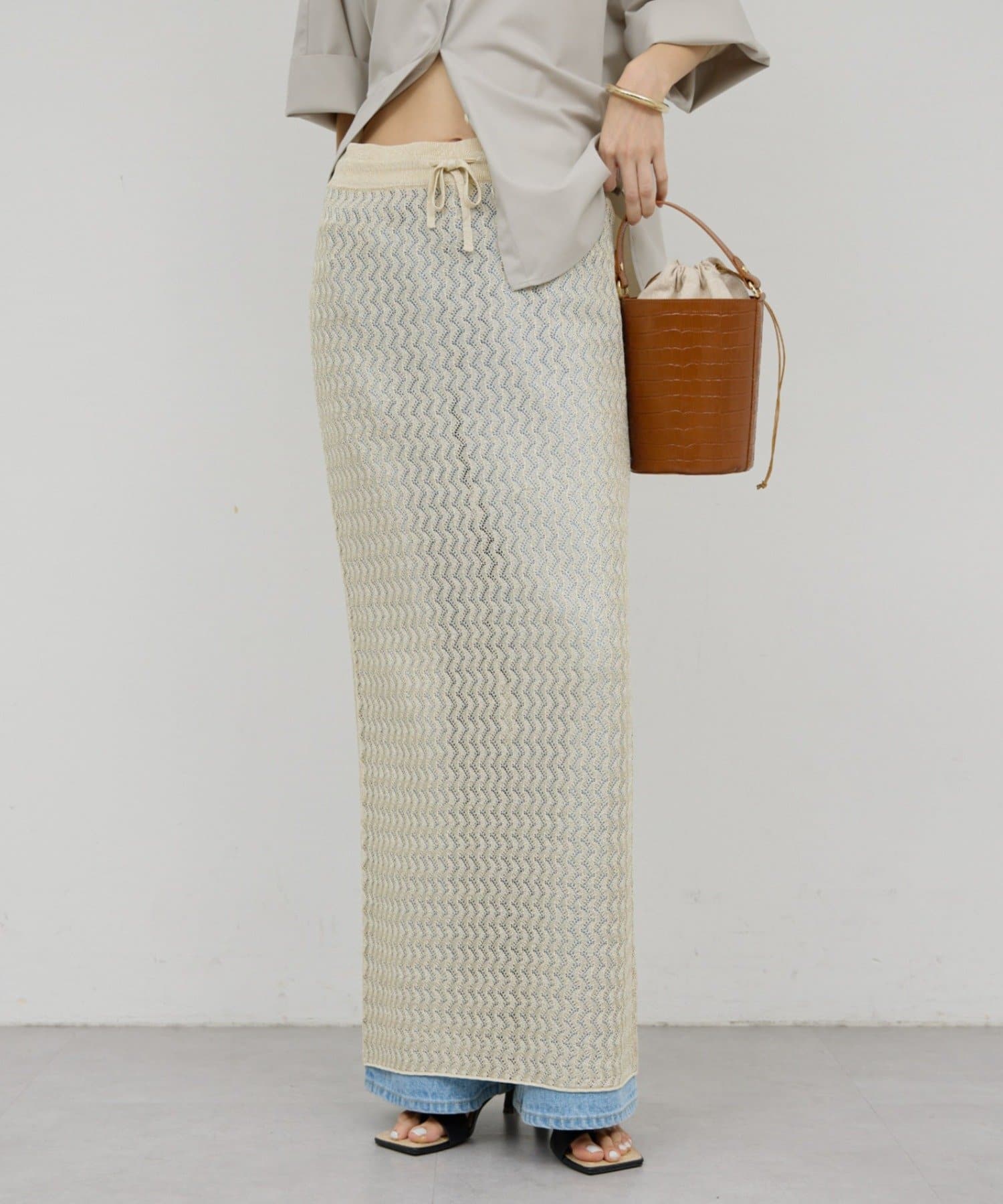 GALLARDAGALANTE(ガリャルダガランテ) ラメラッセルスカート