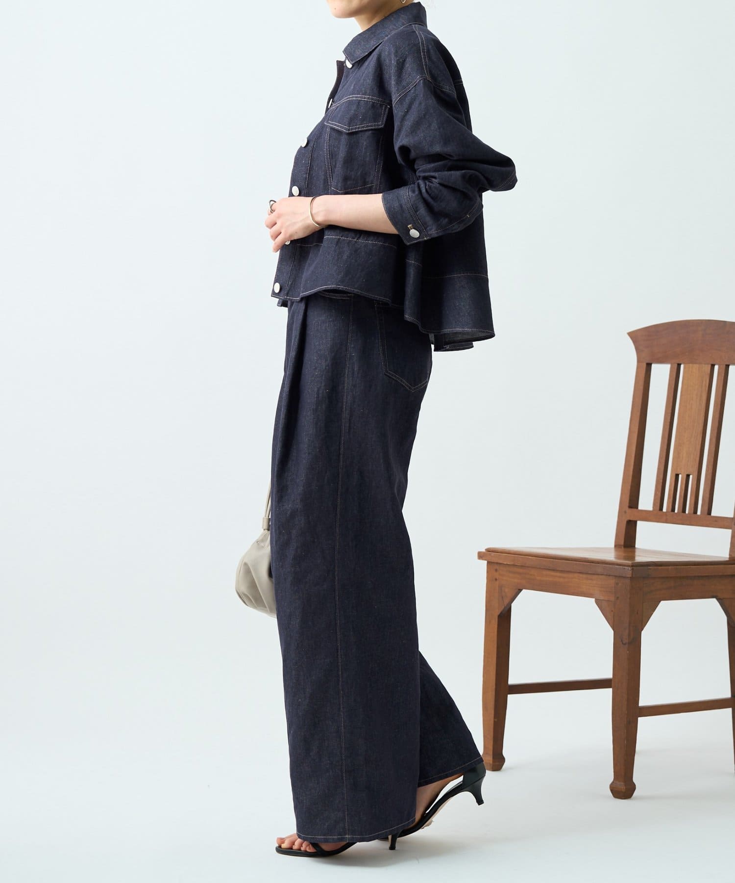 BEARDSLEY(ビアズリー) リネン混デニムパンツ