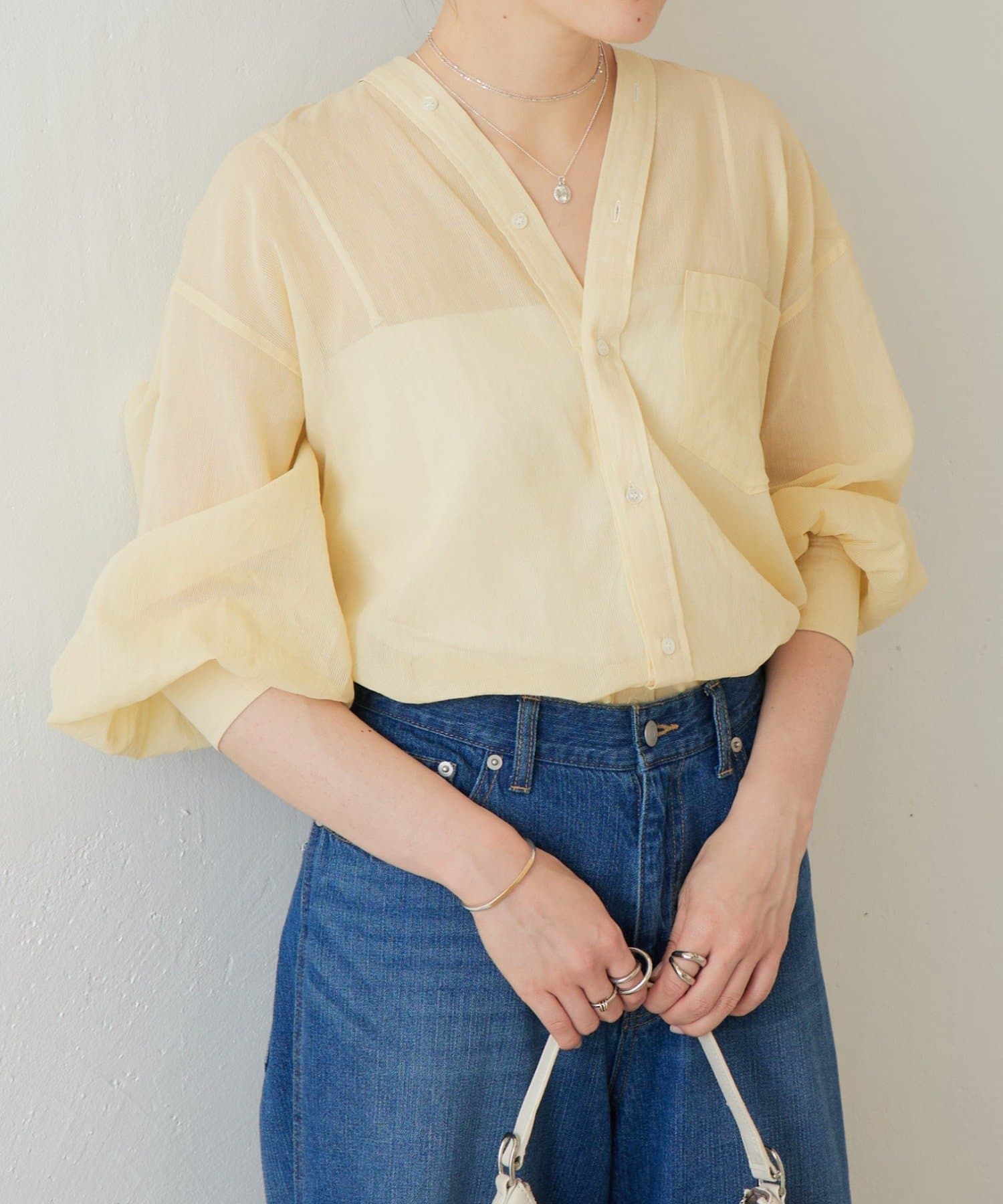 BEARDSLEY(ビアズリー) アキハストライプカラーレスシャツ