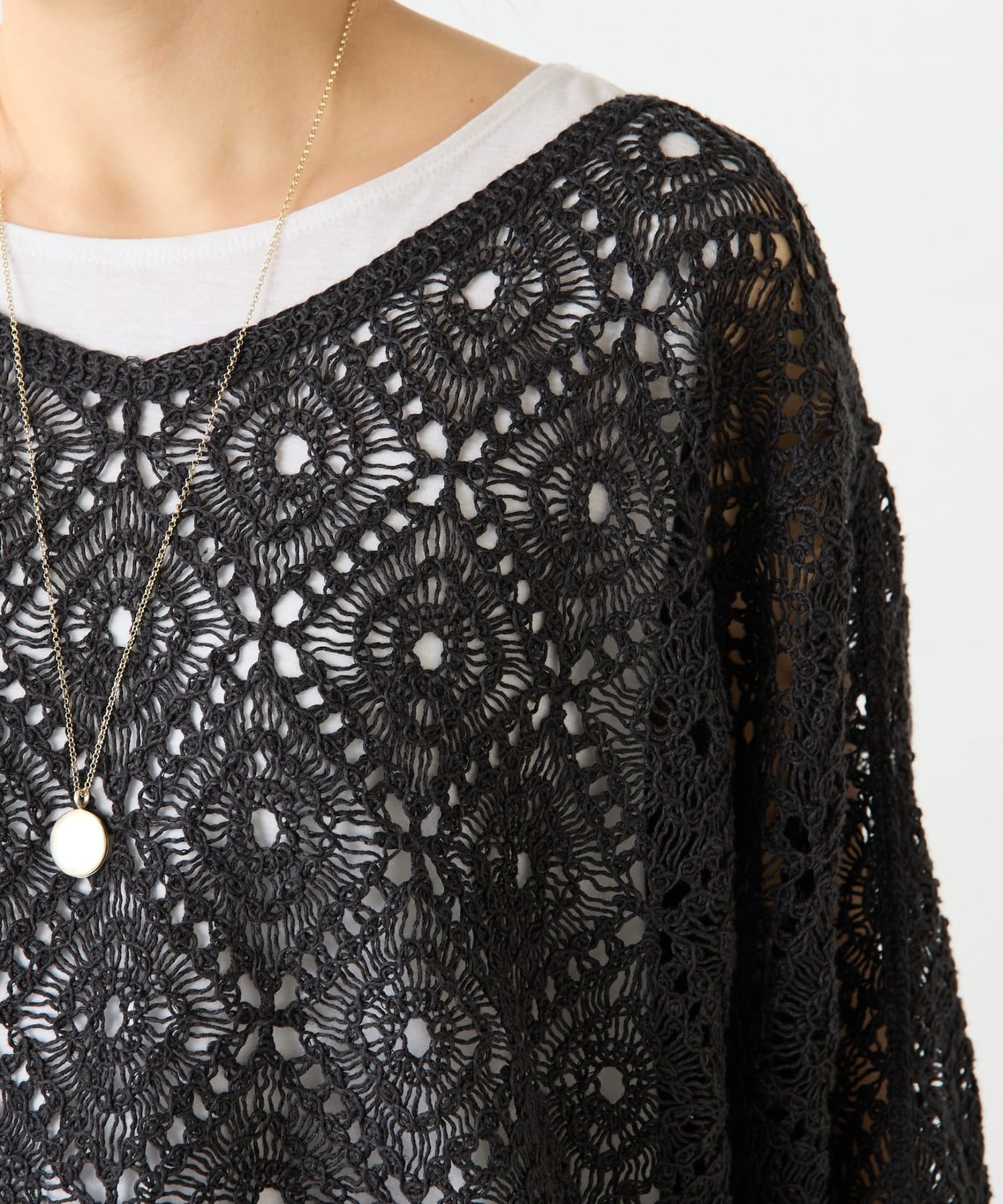 BEARDSLEY(ビアズリー) リネンレース編みニット