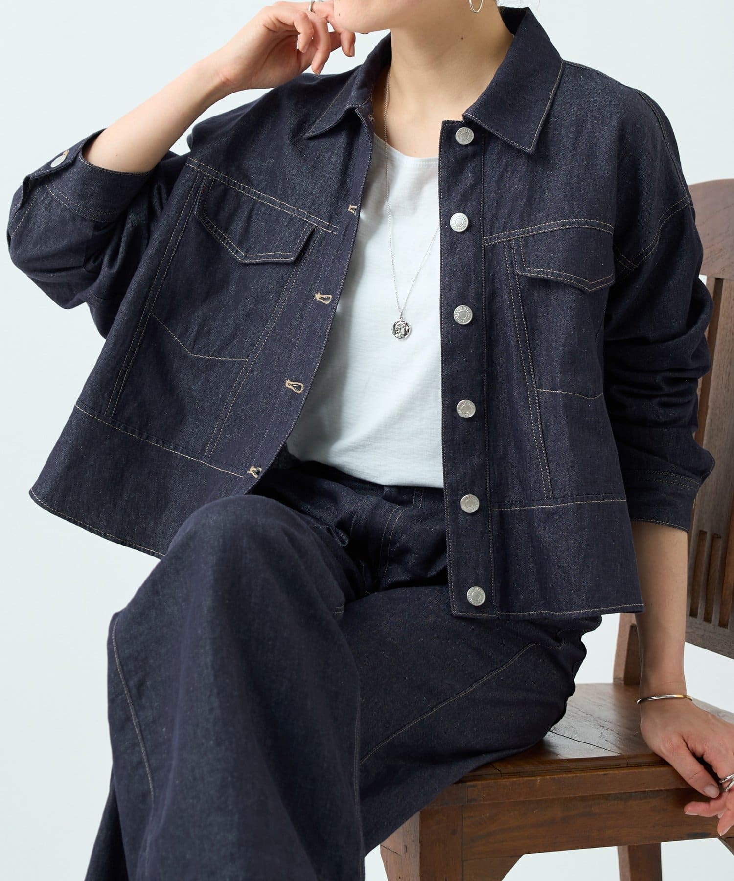 BEARDSLEY(ビアズリー) リネン混デニムジャケット