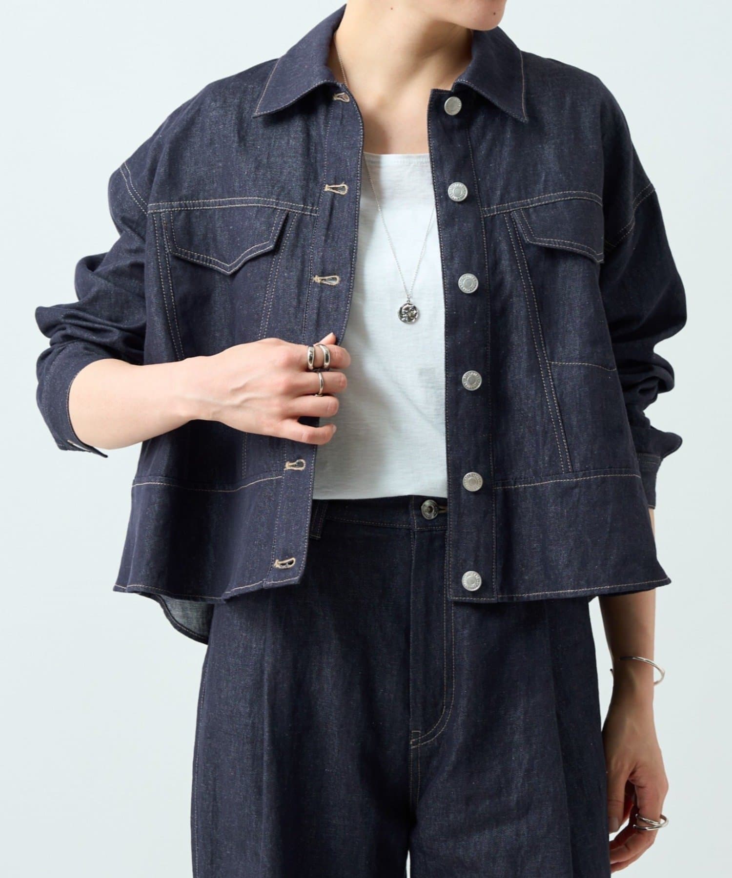 BEARDSLEY(ビアズリー) リネン混デニムジャケット