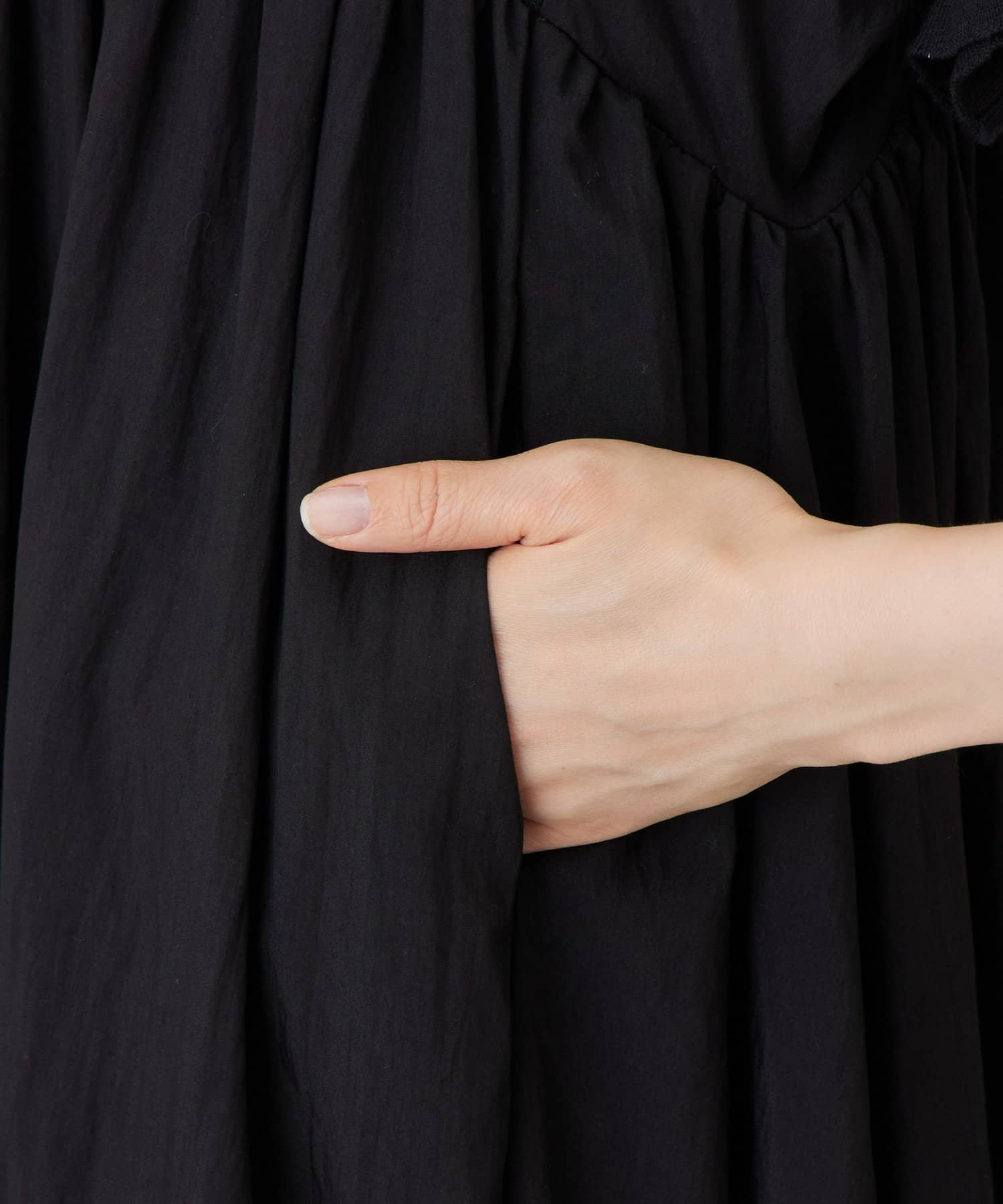 BEARDSLEY(ビアズリー) ニットコンビギャザーワンピ