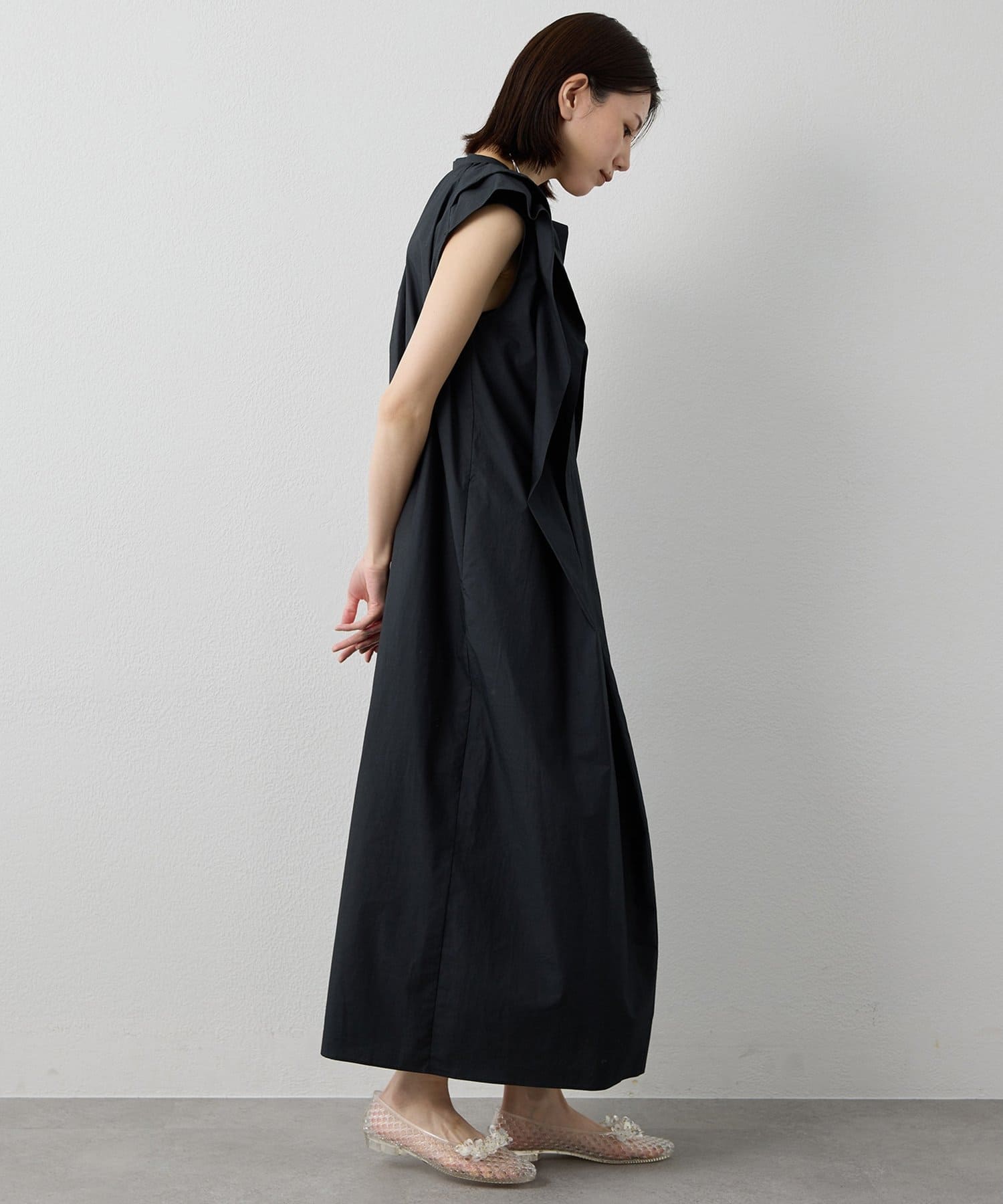 Whim Gazette(ウィム ガゼット) 【Drawing Numbers】タイプライターダブルフリルワンピース