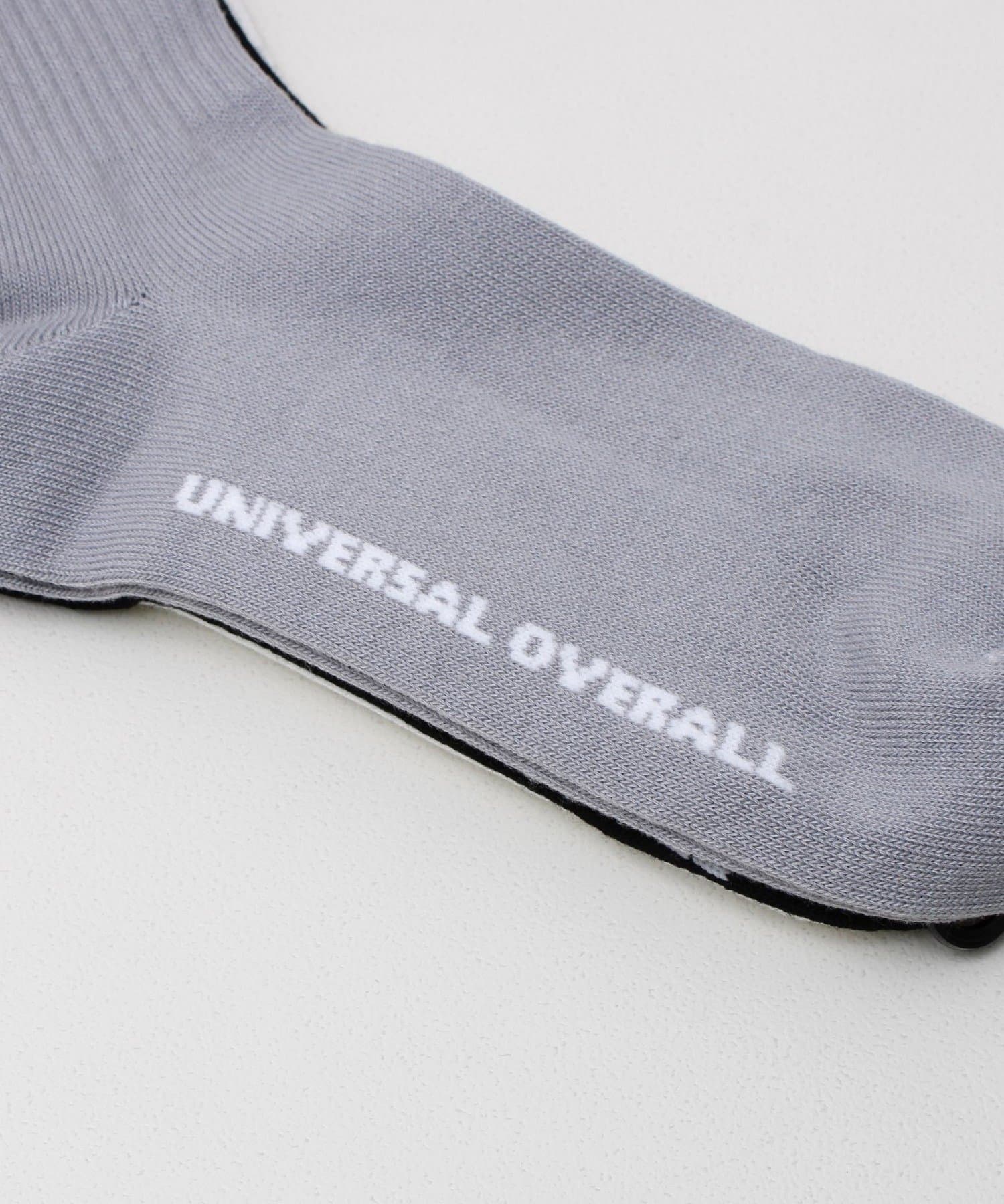 FREDY & GLOSTER(フレディ アンド グロスター) 【UNIVERSAL OVERALL】クルー丈サイドUOロゴ 3Pソックス
