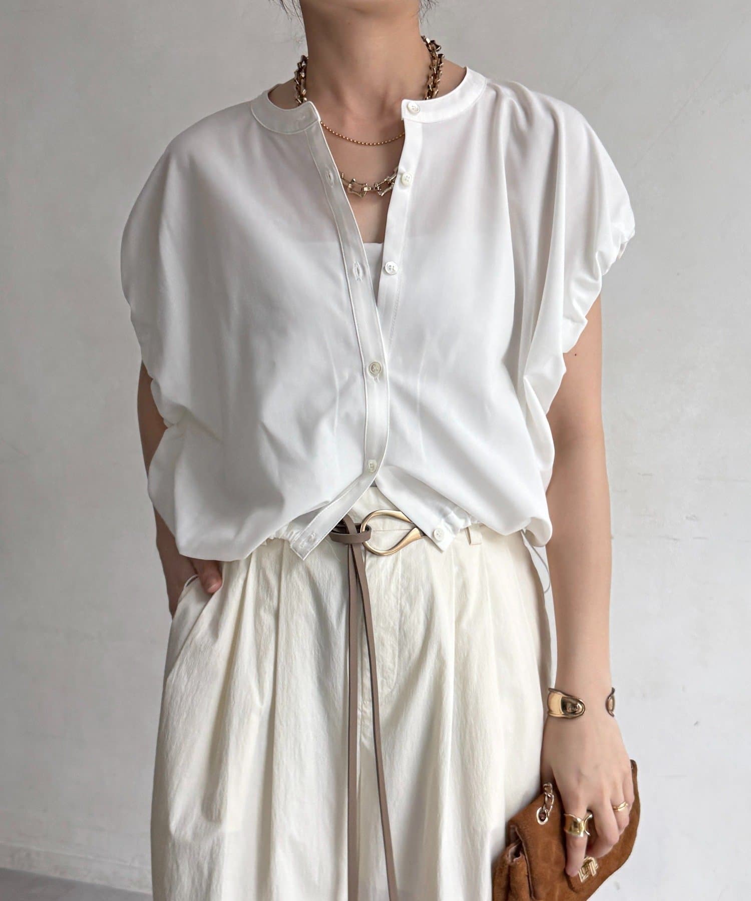 DOUDOU(ドゥドゥ) 2WAYフレンチシャツ