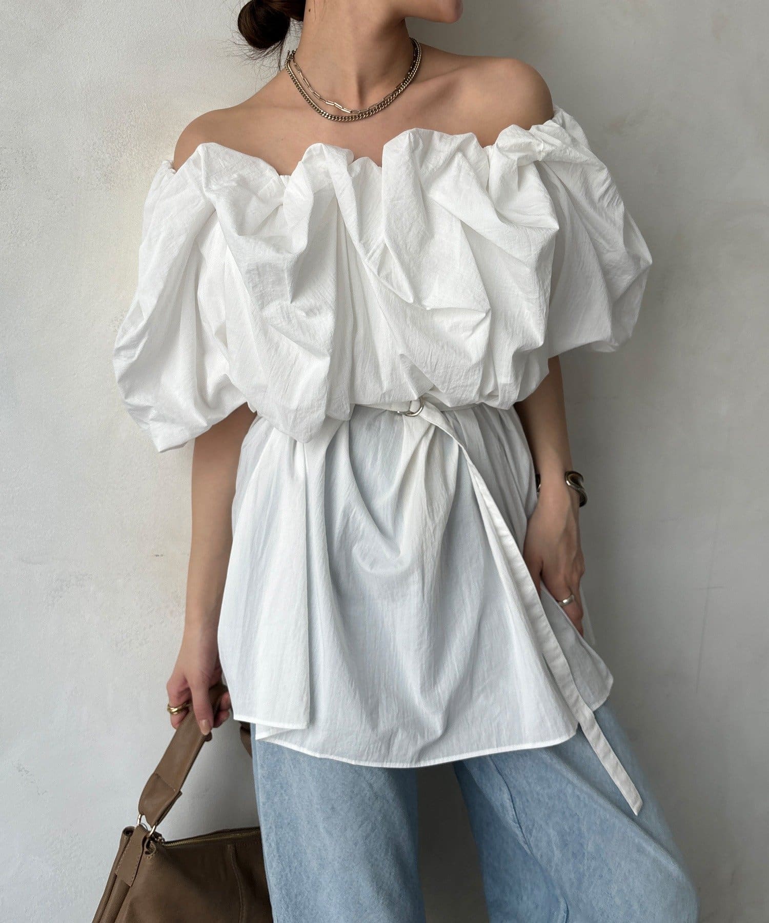 DOUDOU(ドゥドゥ) 【WEB限定】2WAYオフショルブラウス