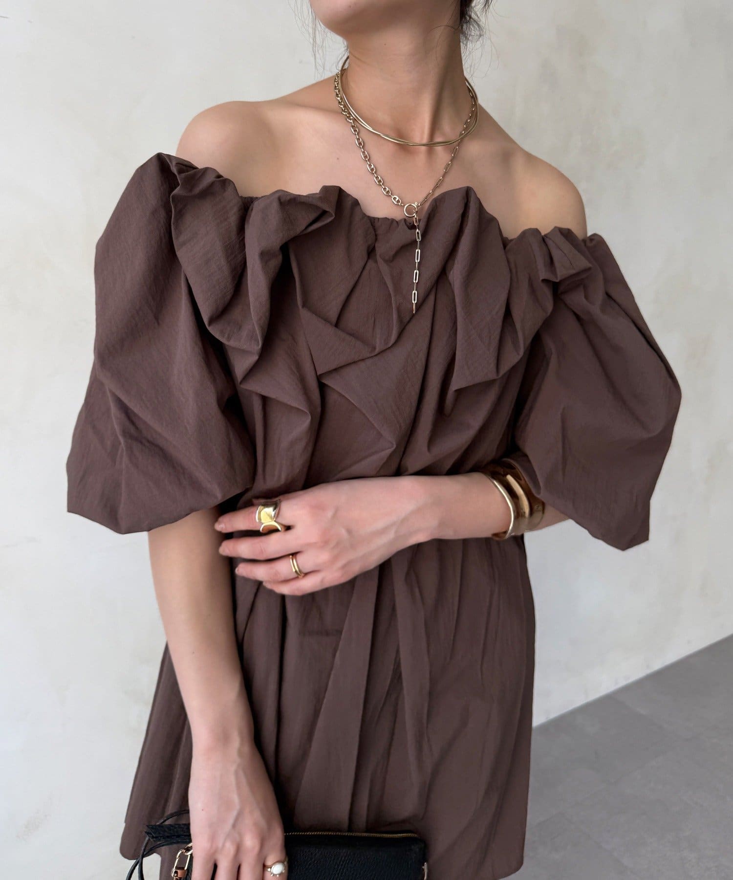 DOUDOU(ドゥドゥ) 【WEB限定】2WAYオフショルブラウス