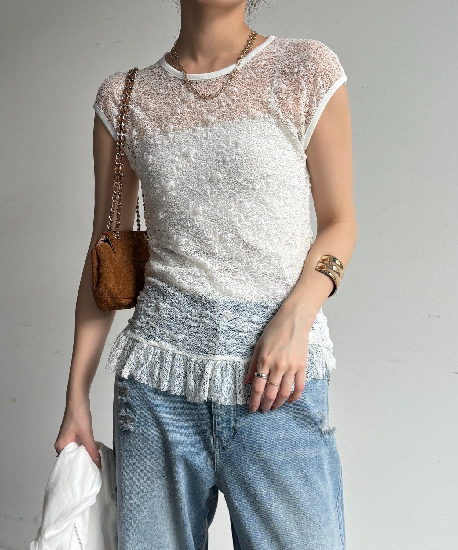 DOUDOU(ドゥドゥ) レースフレンチタンク