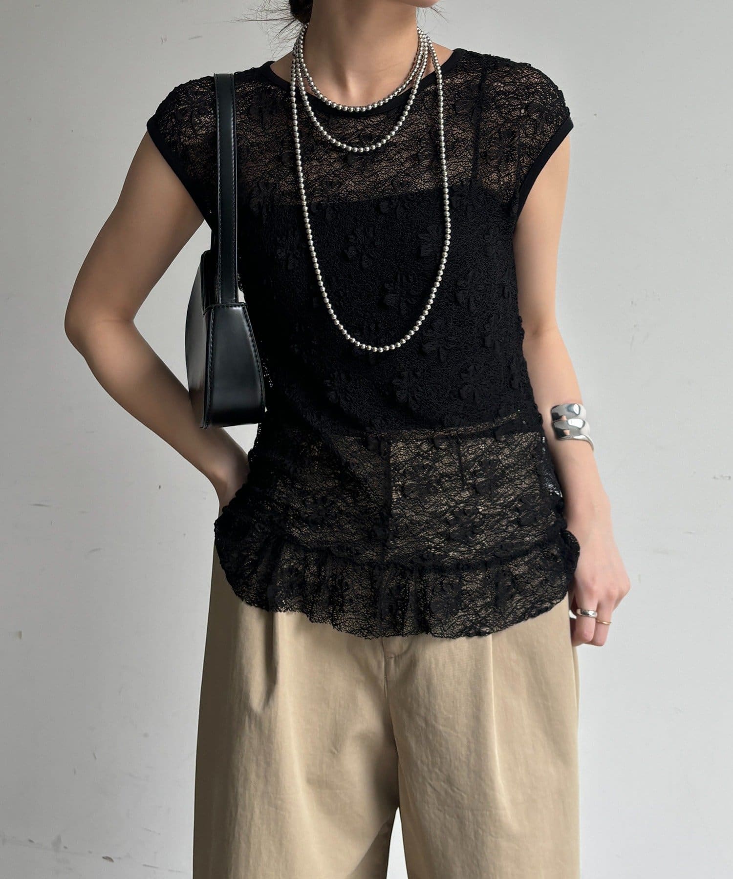 DOUDOU(ドゥドゥ) レースフレンチタンク