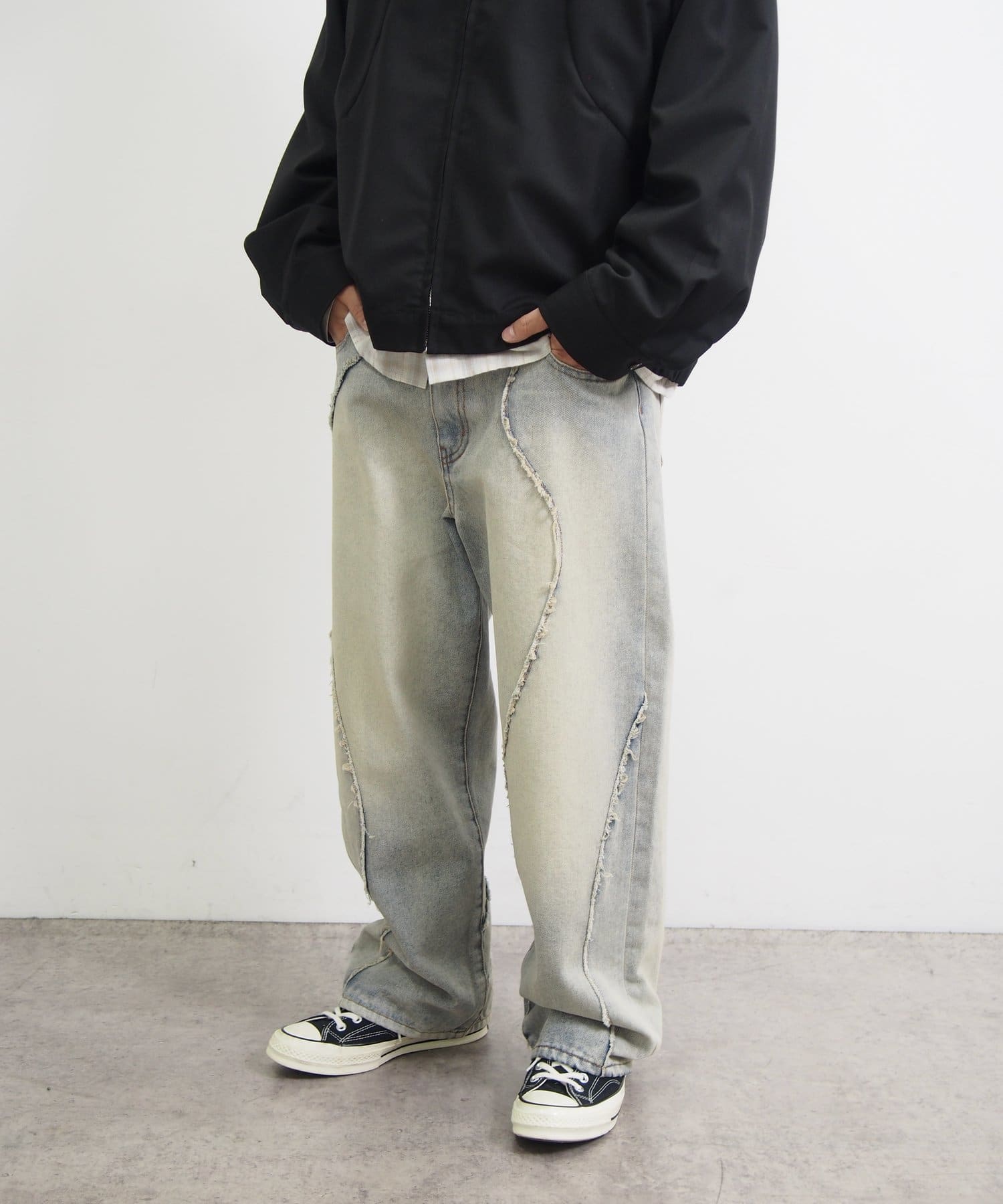 OUTLET(アウトレット) 【WHO'S WHO gallery】ウェーブデザインデニム