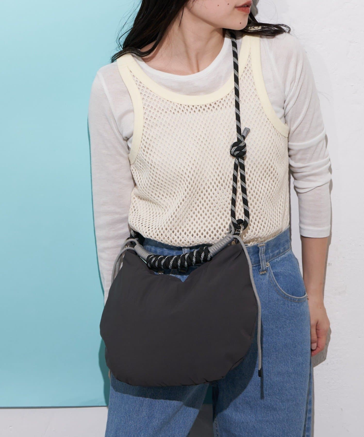CIAOPANIC TYPY(チャオパニックティピー) 【WEB限定】撥水ナイロンハーフムーン2WAYBAG