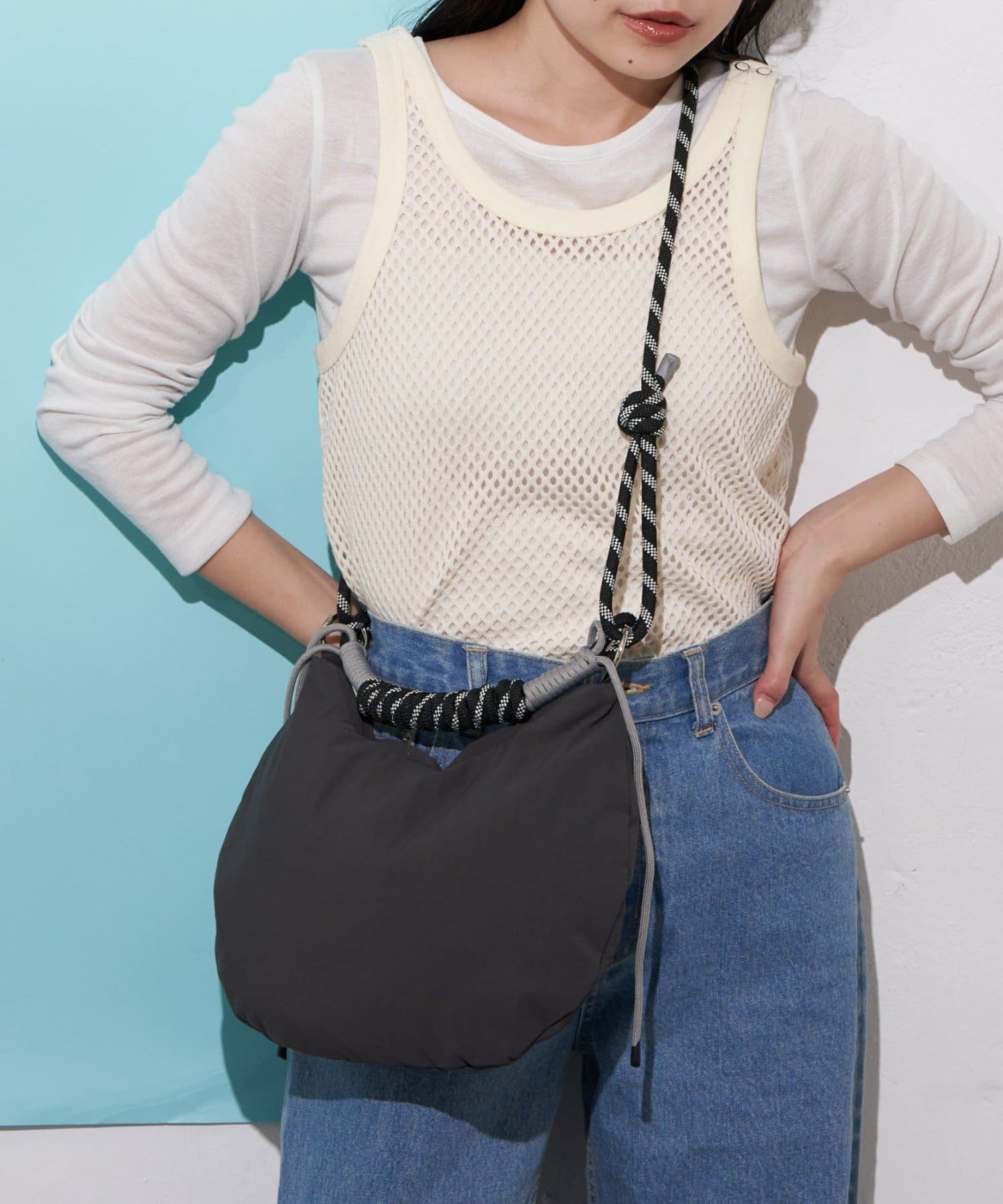 CIAOPANIC TYPY(チャオパニックティピー) 【WEB限定】撥水ナイロンハーフムーン2WAYBAG