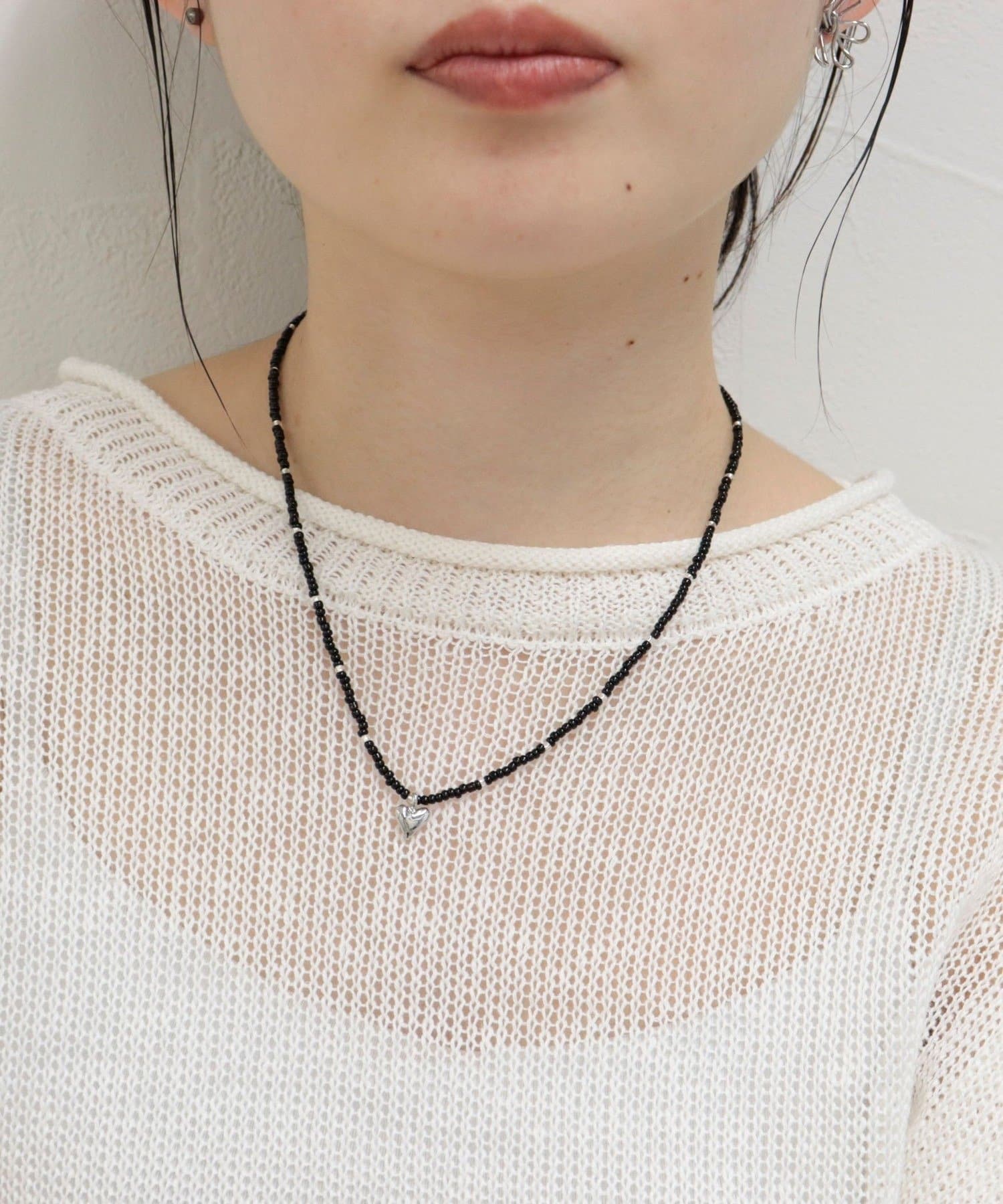 FREDY & GLOSTER(フレディ アンド グロスター) ビーズ×ハートトップネックレス